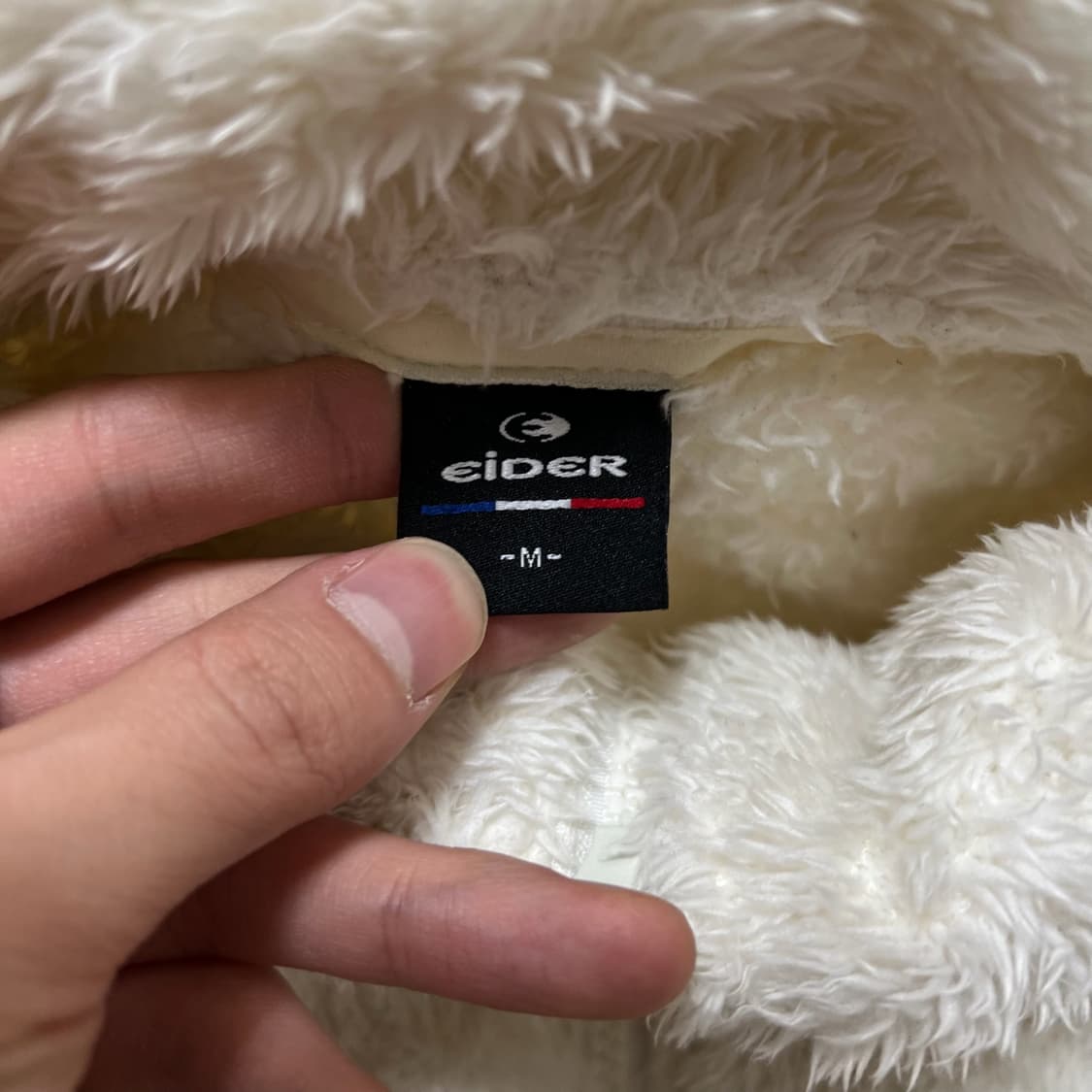 아이더 양털 뽀글이 화이트 후리스 자켓 M/95  상품이미지5