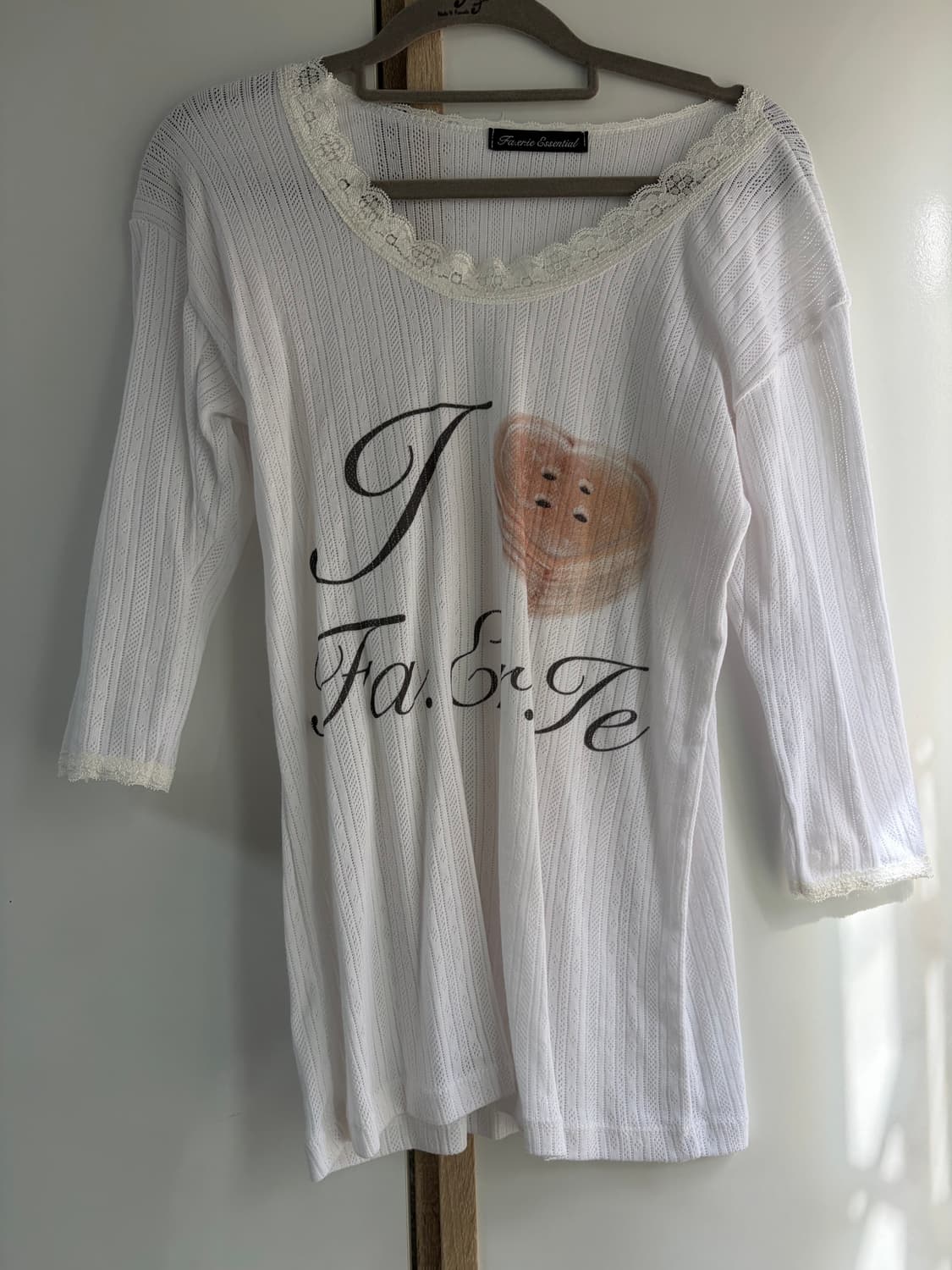 샵페어리 레이스티 피치/화이트 상품이미지4