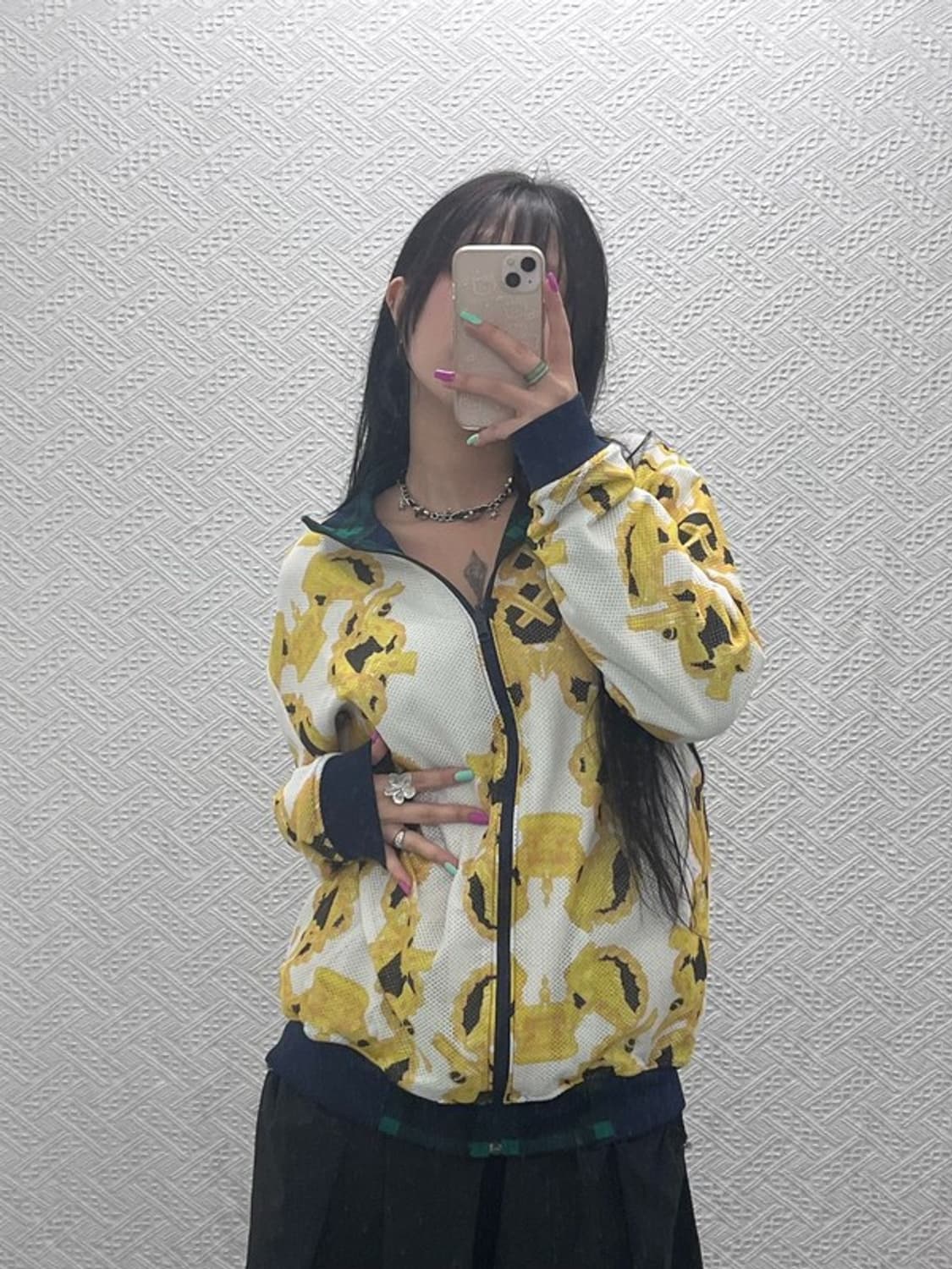 페노메논 유니크 키치 레터링 리버시블 양면 자켓 L C07255 상품이미지2