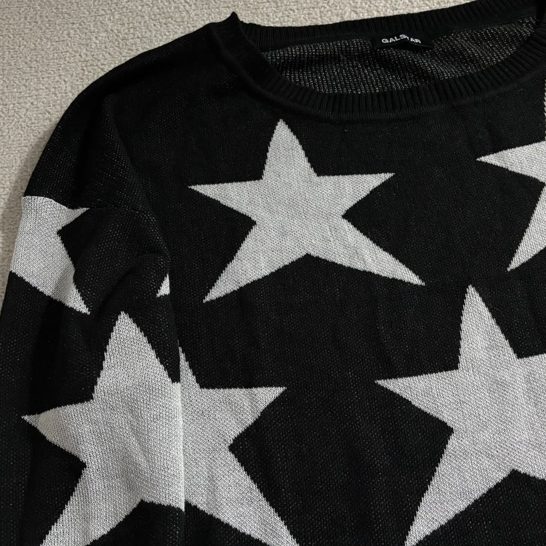 일본빈티지 GALSTAR 핀터깔 y2k 올드스쿨 아메카지 스타 니트스웨터 상품이미지2