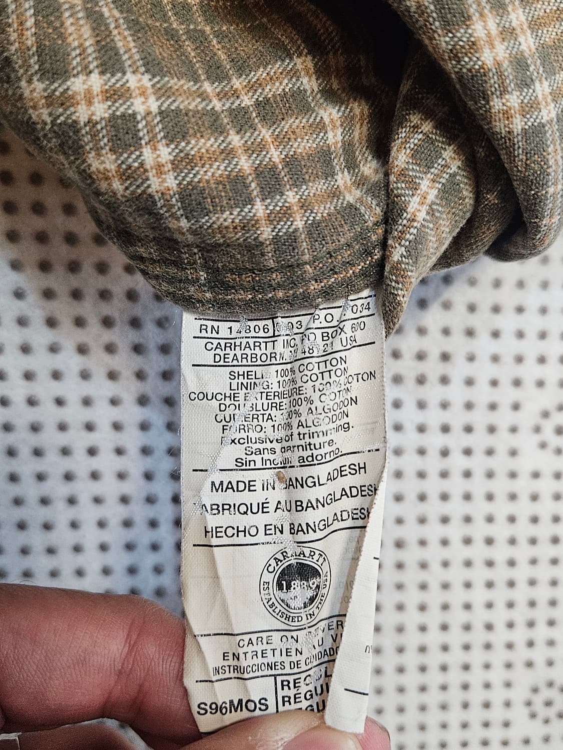 칼하트 플란넬 안감 캔버스 셔츠 상품이미지5
