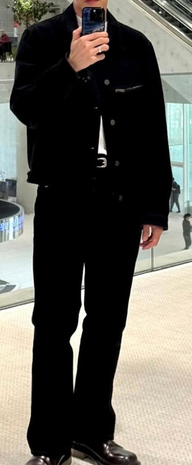 (50) 르메르 블랙 데님 셋업 트러커/부츠컷 상품이미지8