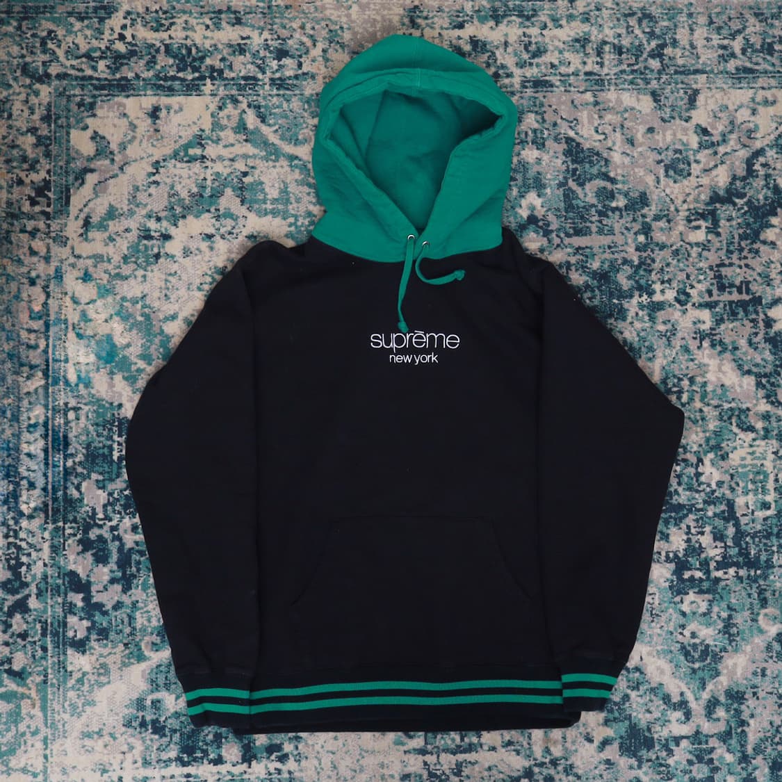 Supreme 슈프림 클래식 로고 투톤 후드티셔츠 L 상품이미지2