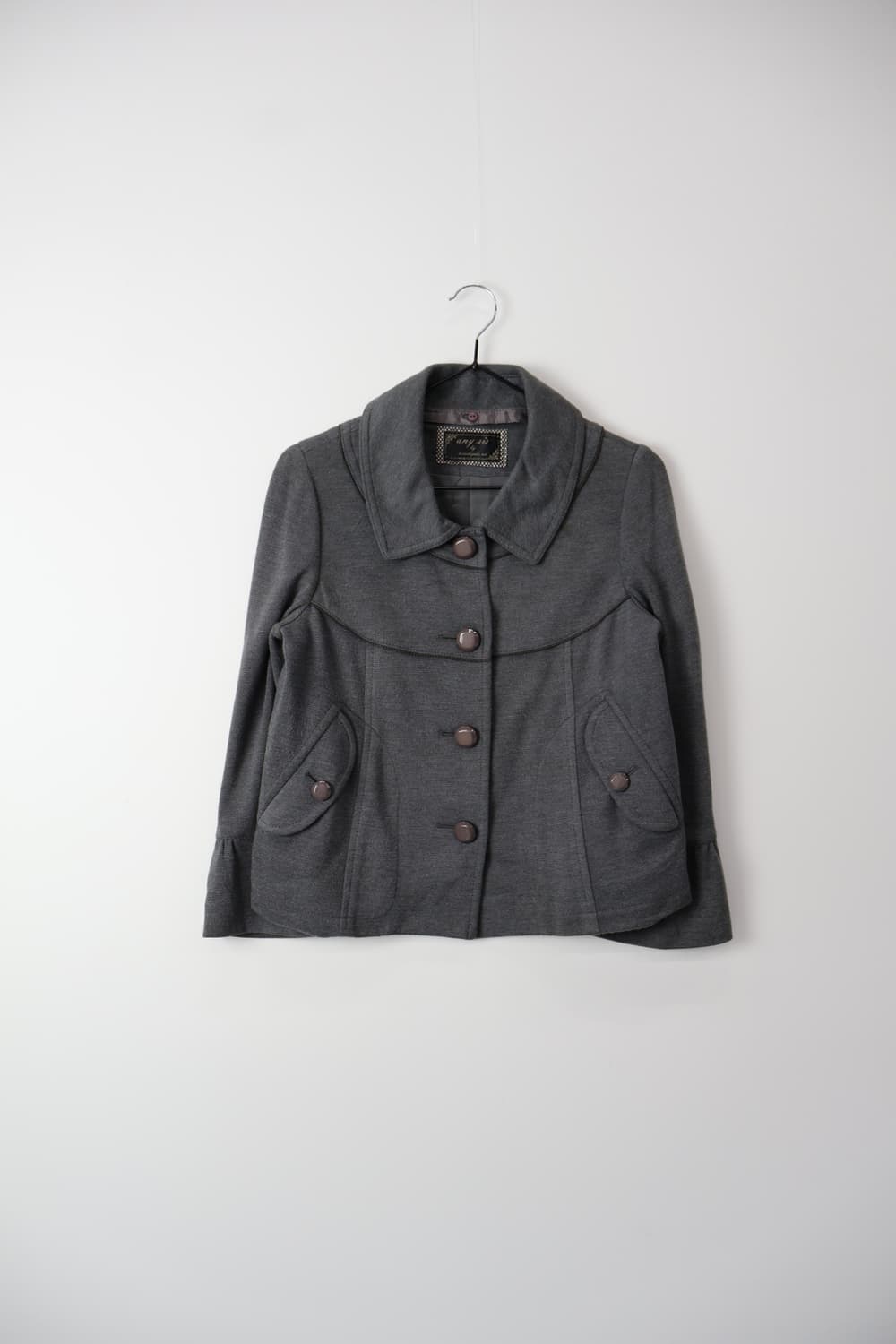 Kumikyoku Grey Feminine Short Jacket 상품이미지3