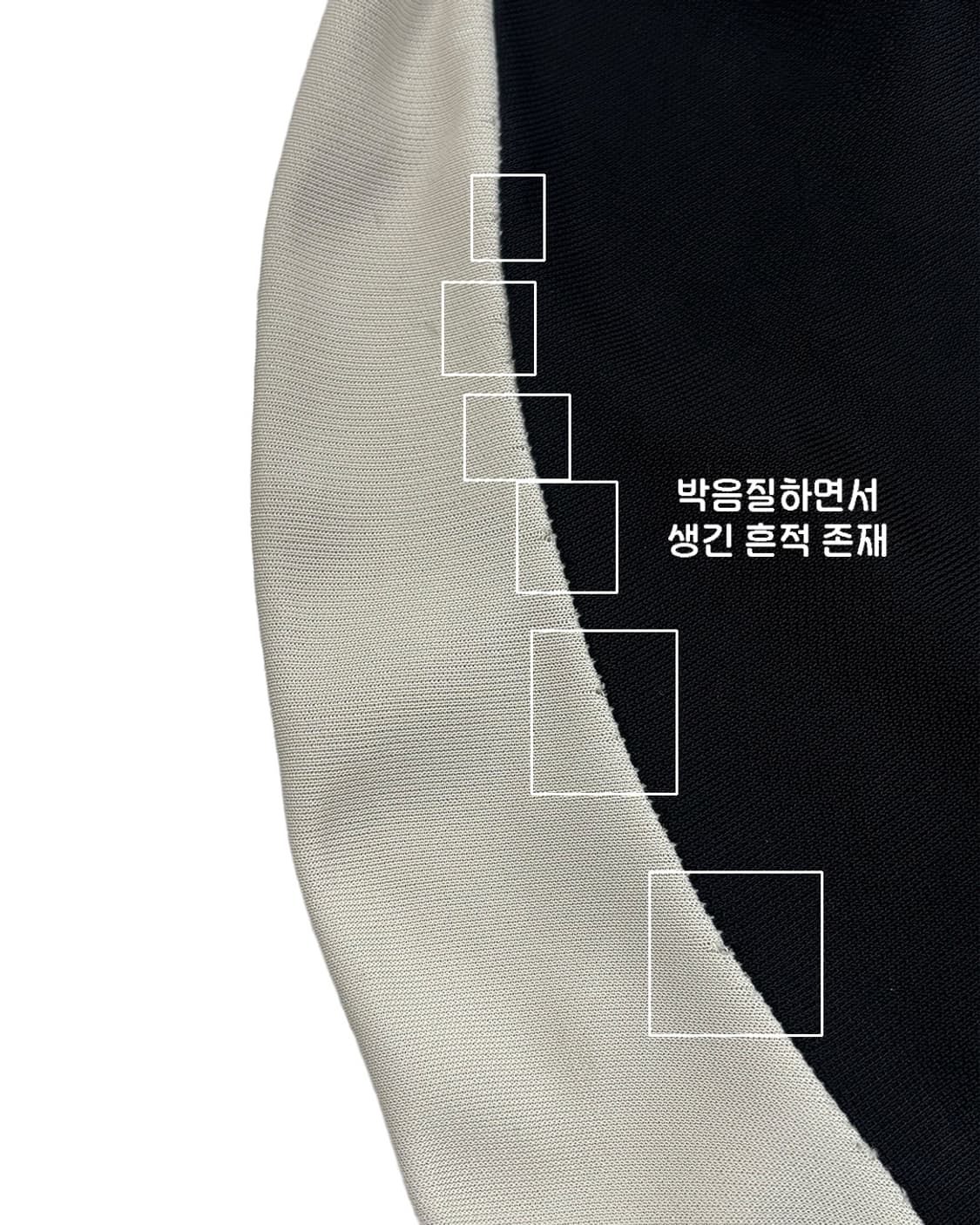 비대칭 암 배색 베이지 디자인 루즈핏 탑 상품이미지8