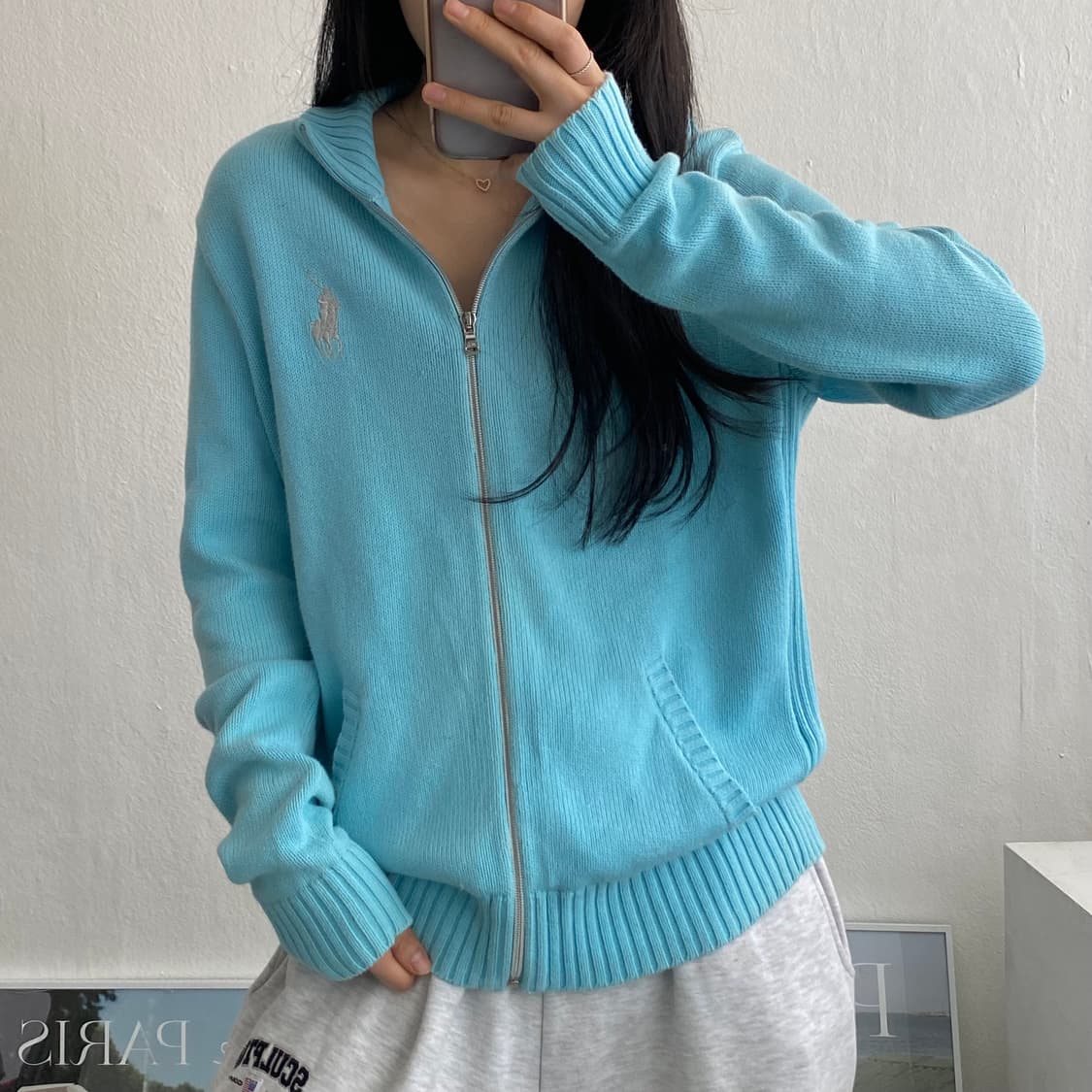 L) 폴로니트집업 A2061 상품이미지1