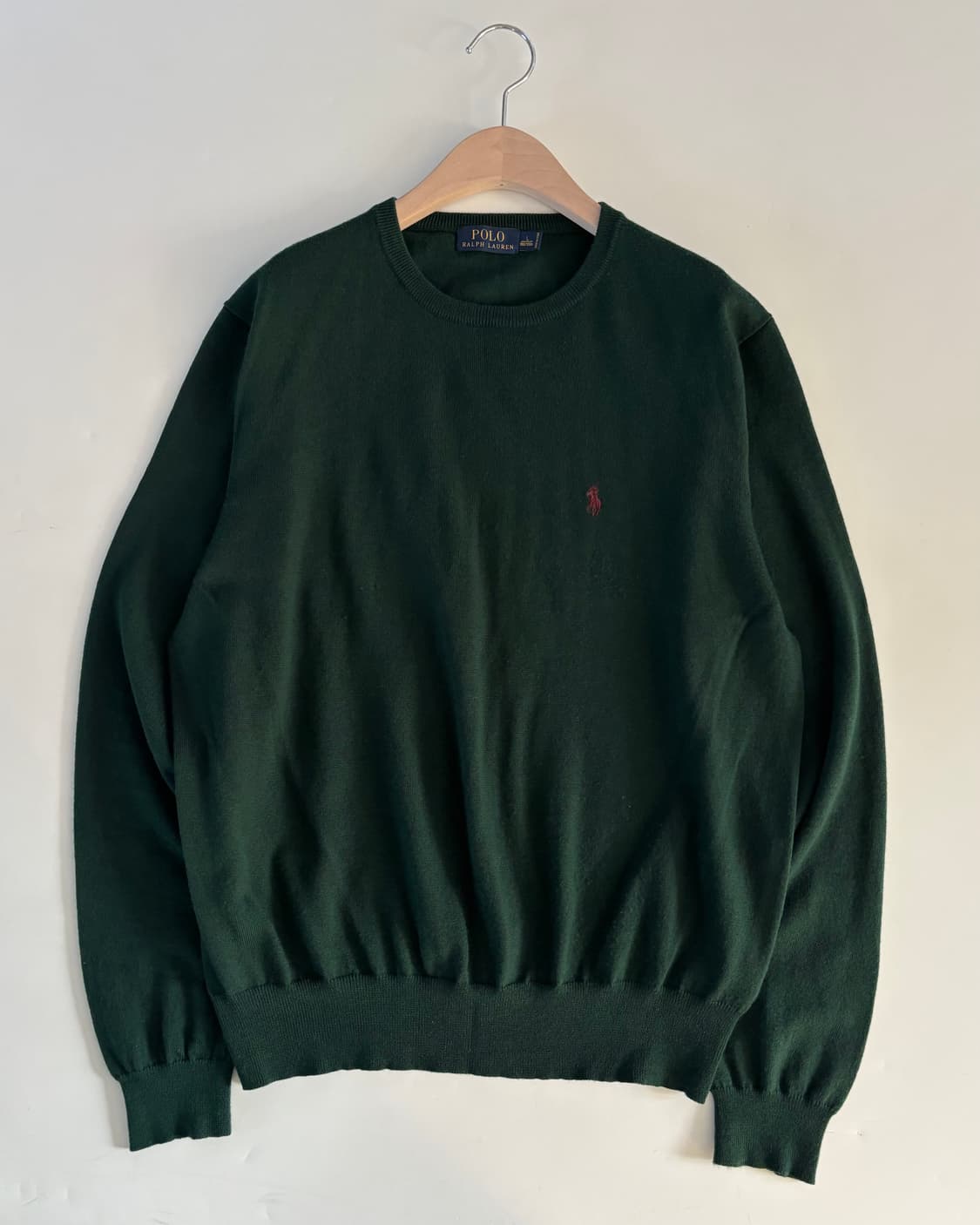 Polo 폴로 랄프로렌 신형 딥그린컬러 메리노울 라운드넥 니트 상품이미지2