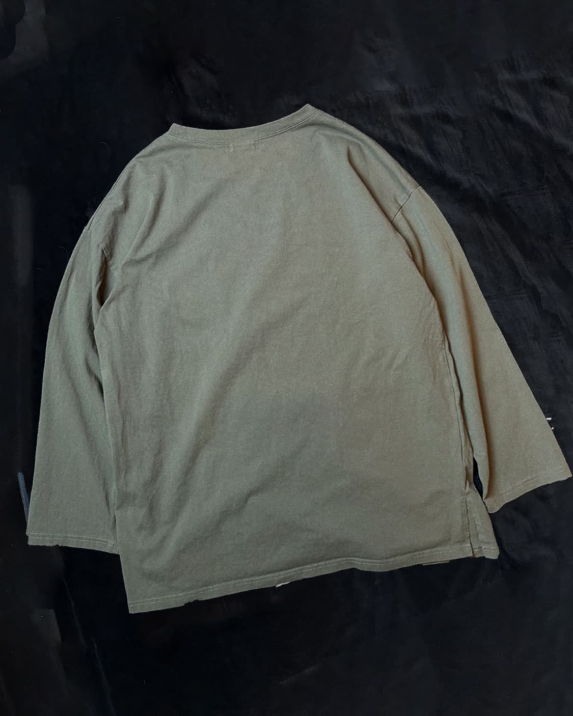 일본빈티지 HUG.U 카키 긴팔티셔츠 상품이미지4