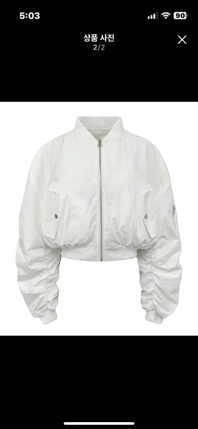 페일제이드 리버시블 퍼 봄버자켓 화이트 상품이미지1