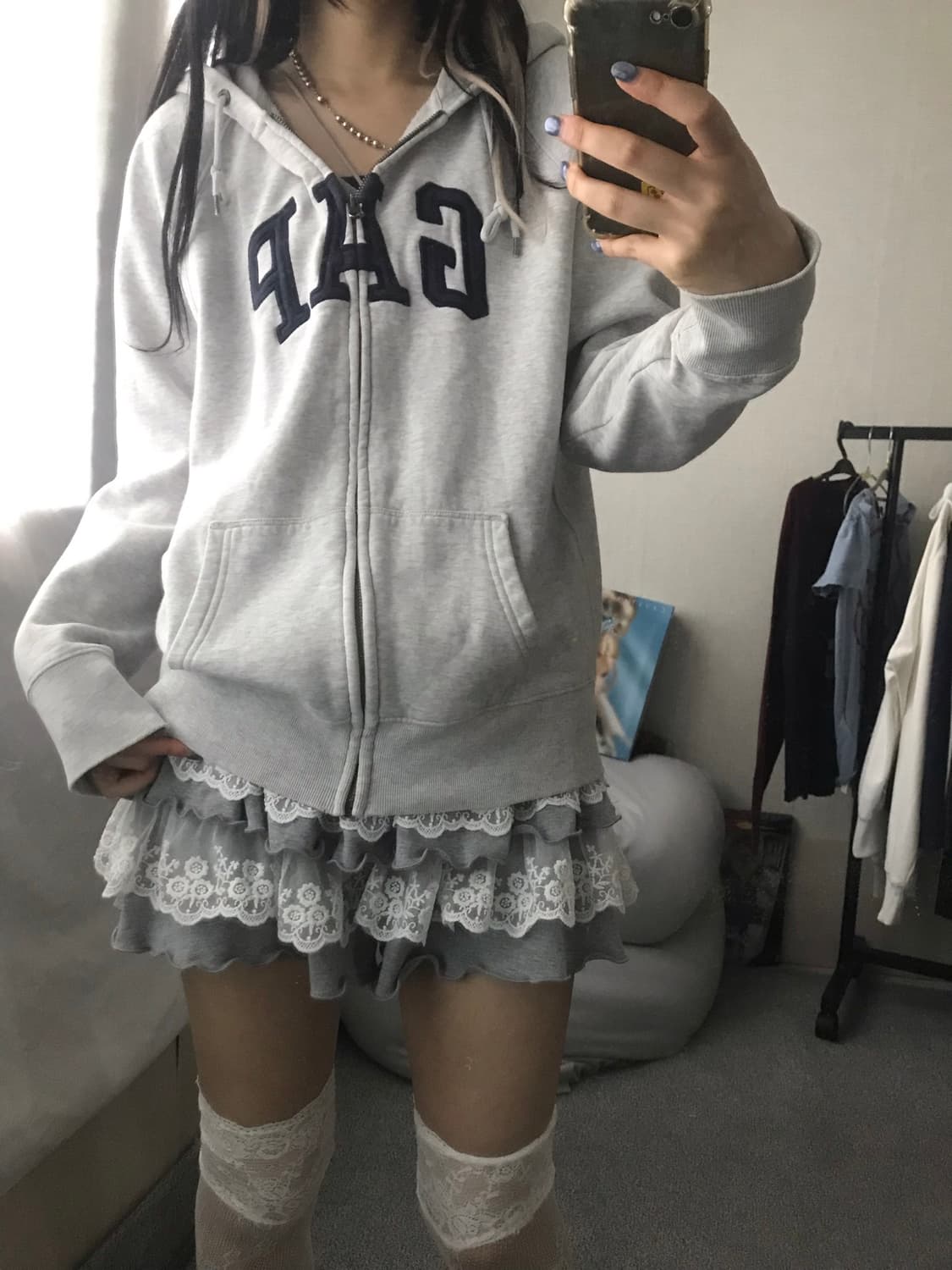 갭 그레이 후드집업 상품이미지4