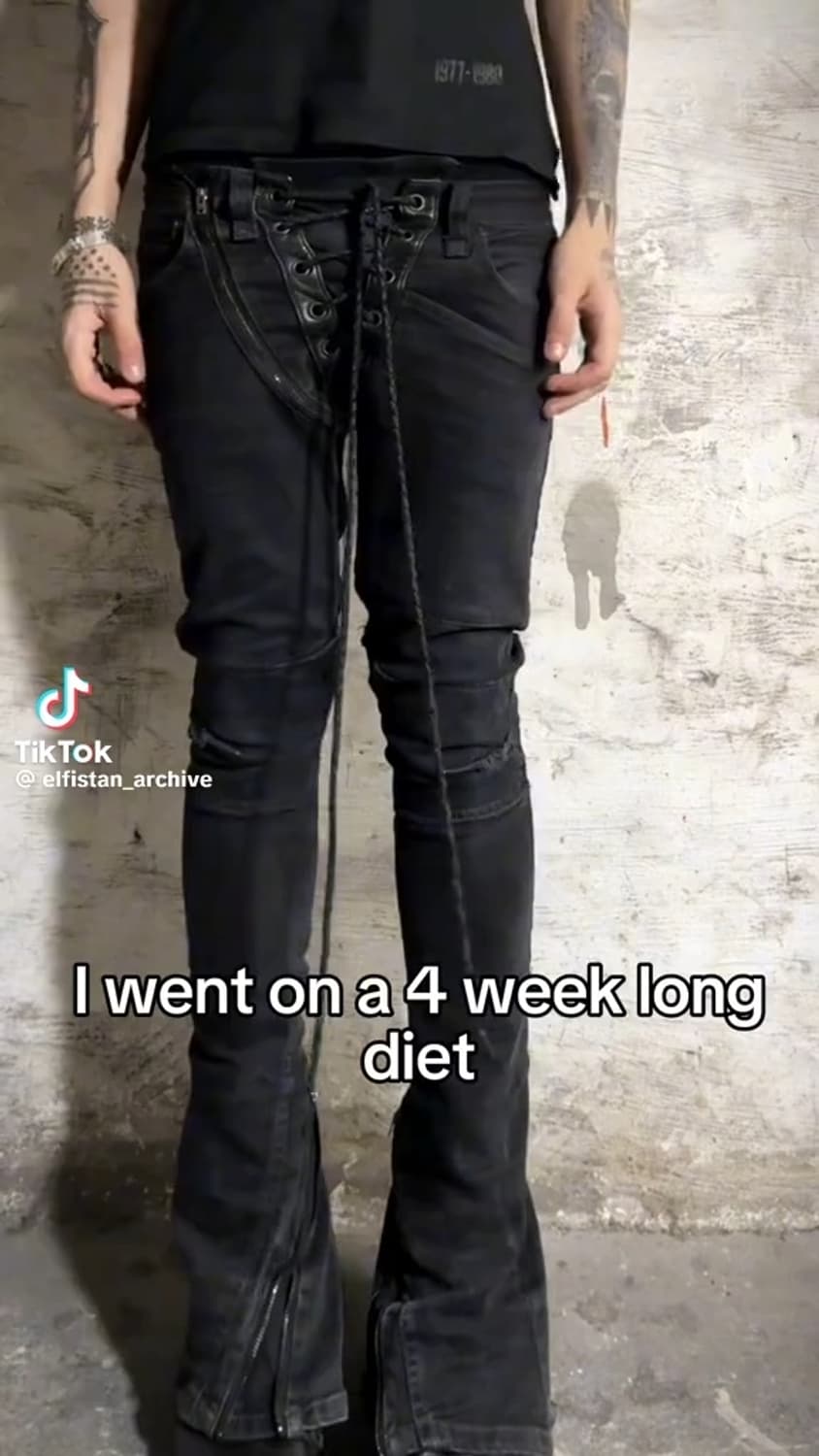 If six was nine lace up denim 상품이미지5