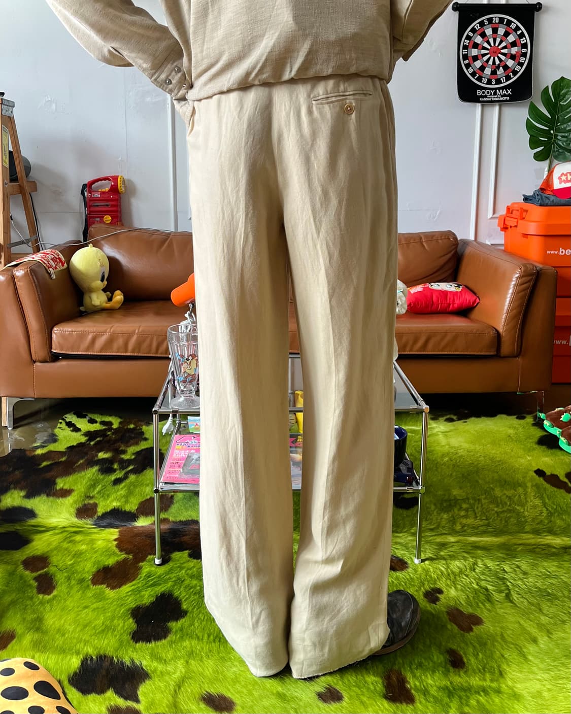 90-00s Ralph Lauren One-Tuck Linen Pants 상품이미지2