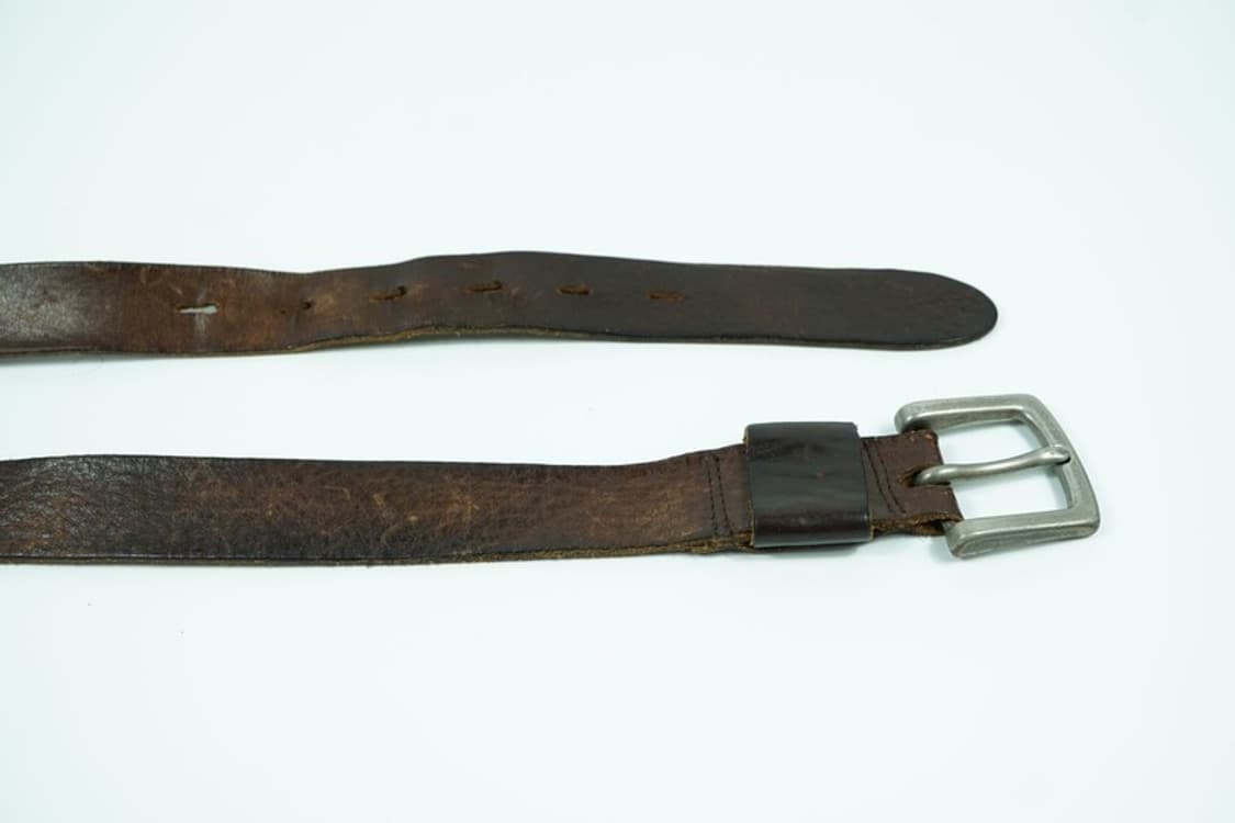 리얼 통가죽 다크브라운 빈티지 벨트 상품이미지5