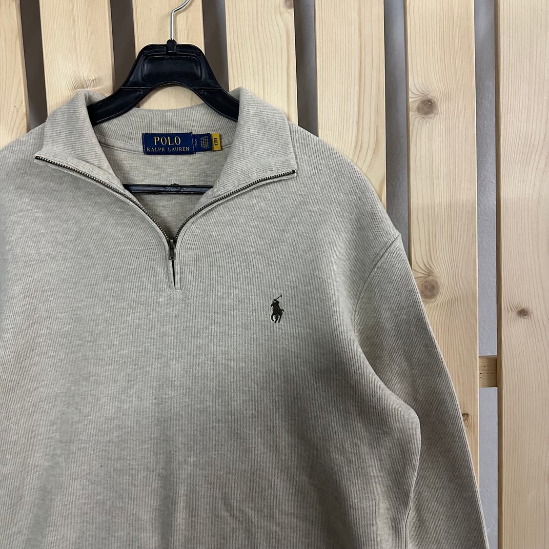 (M) 폴로 랄프로렌 베이지 반집업 니트 상품이미지3