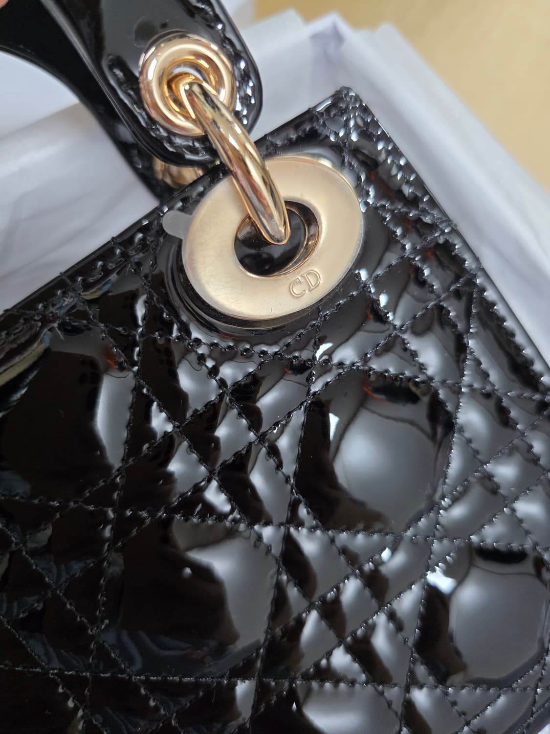 디올 레이디 미니 페이던트 새상품컨디션 상품이미지7