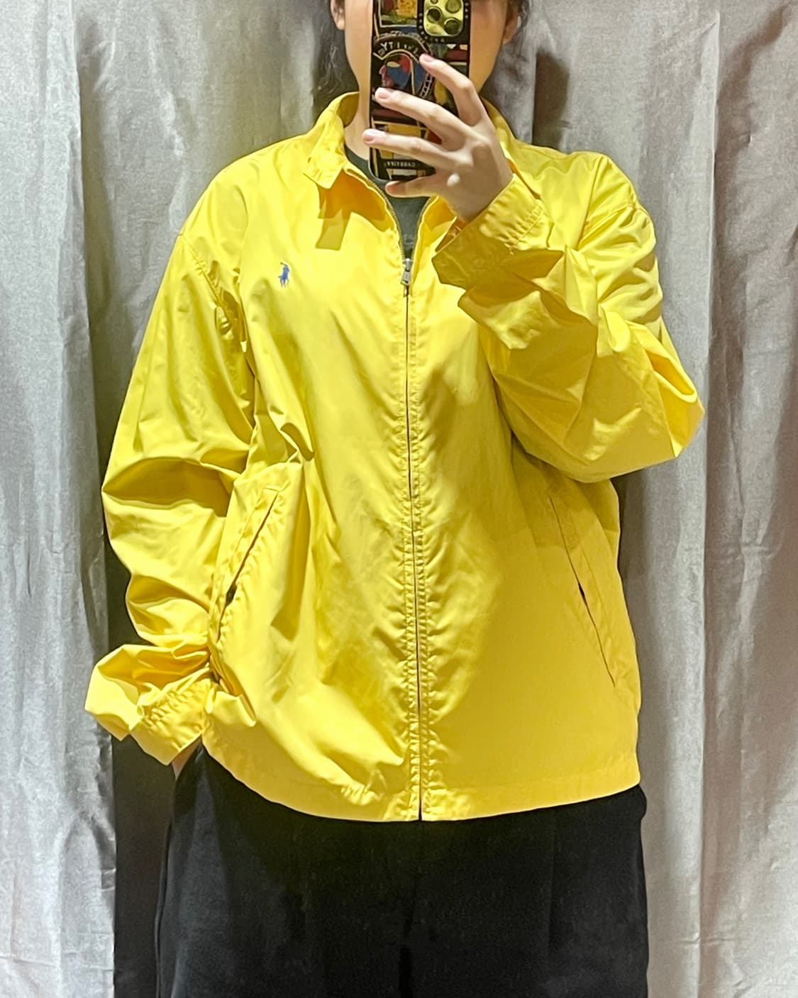 L 폴로랄프로렌 옐로우 나일론 블루종 상품이미지1