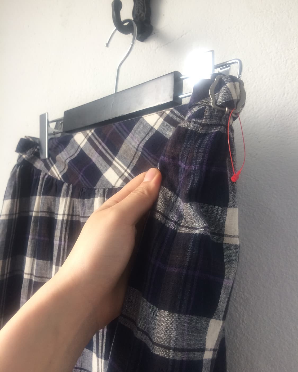 Belted check pattern skirt 상품이미지3