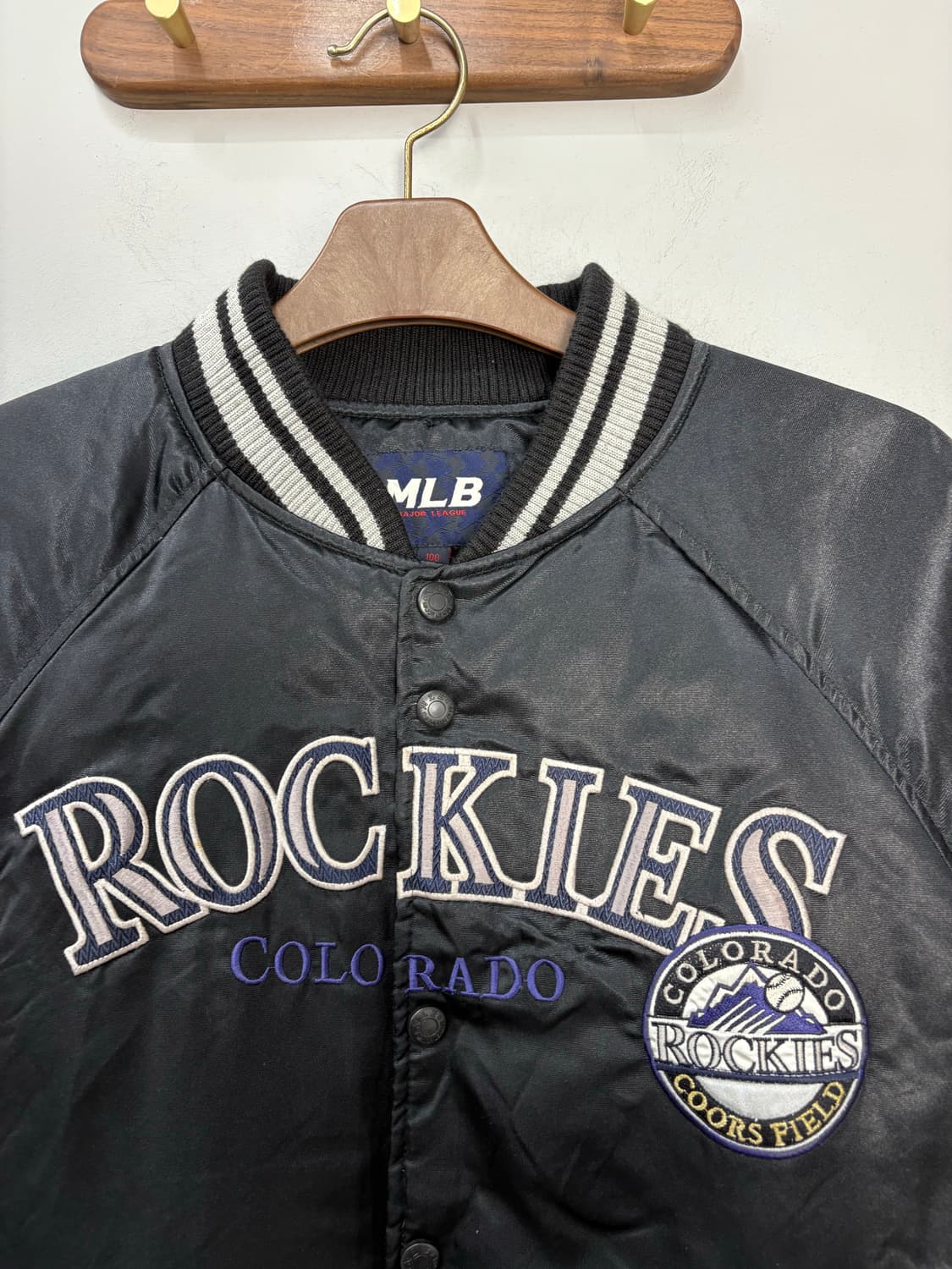 MLB 콜로라도 로커스 블랙 바시티 자켓 A3187 상품이미지3