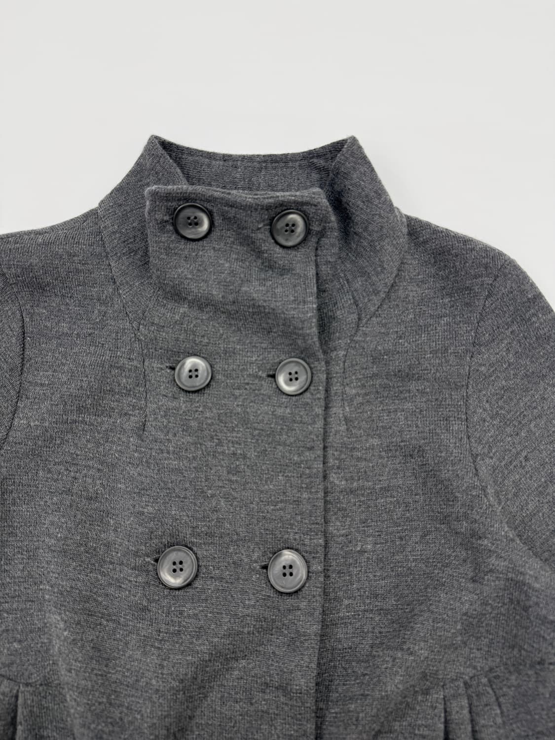 빈티지 ANNA BASSANI 그레이 더블 니트 코트 상품이미지5