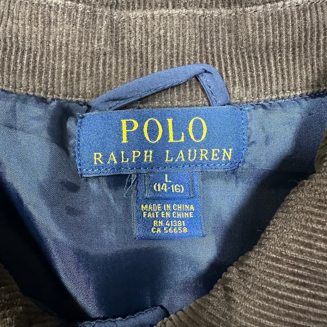 ✨ (바배) 폴로 랄프로렌 코듀로이 퀄팅 자켓 (14-16) 상품이미지3