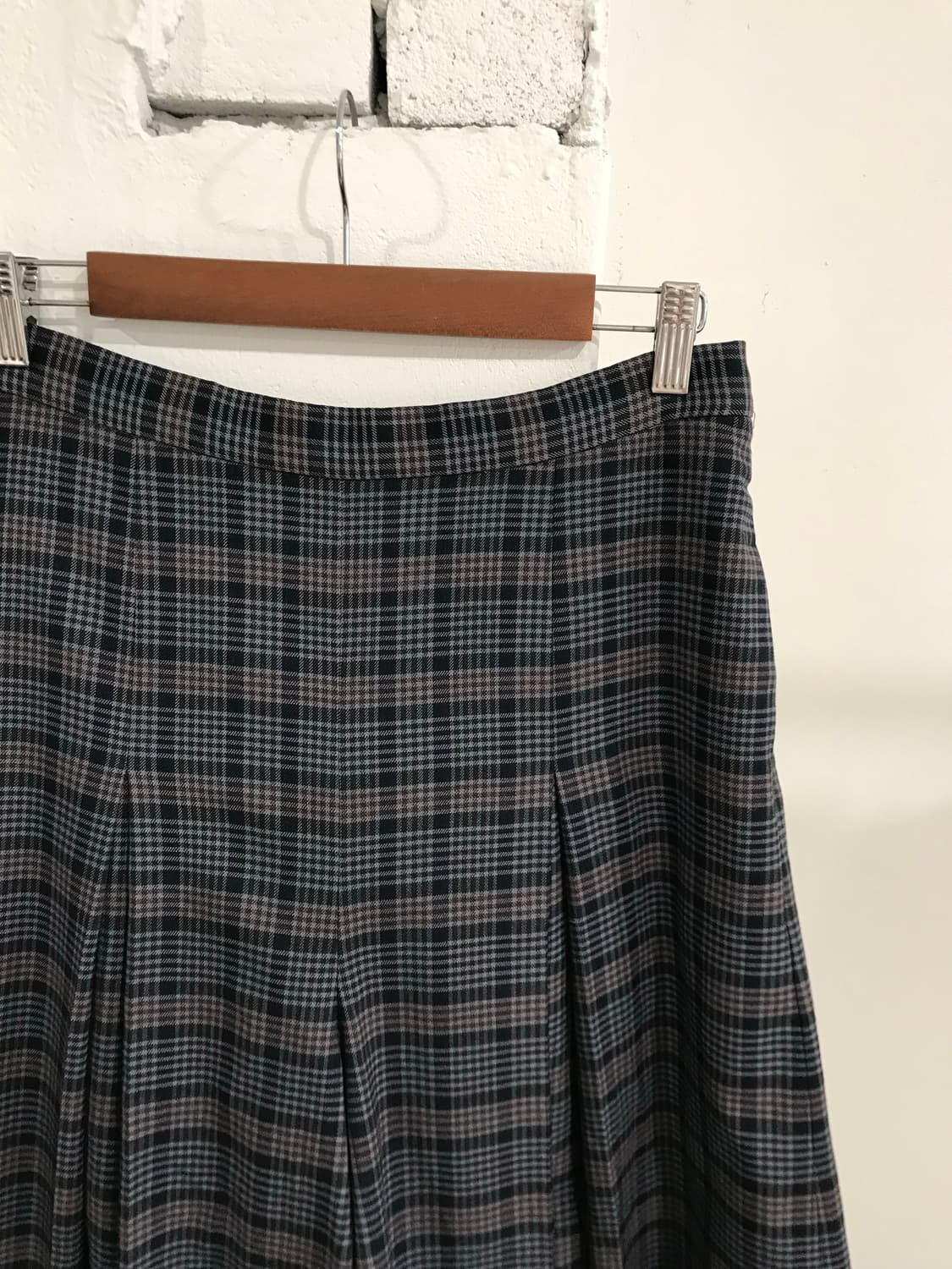 vintage check skirt pants  상품이미지5