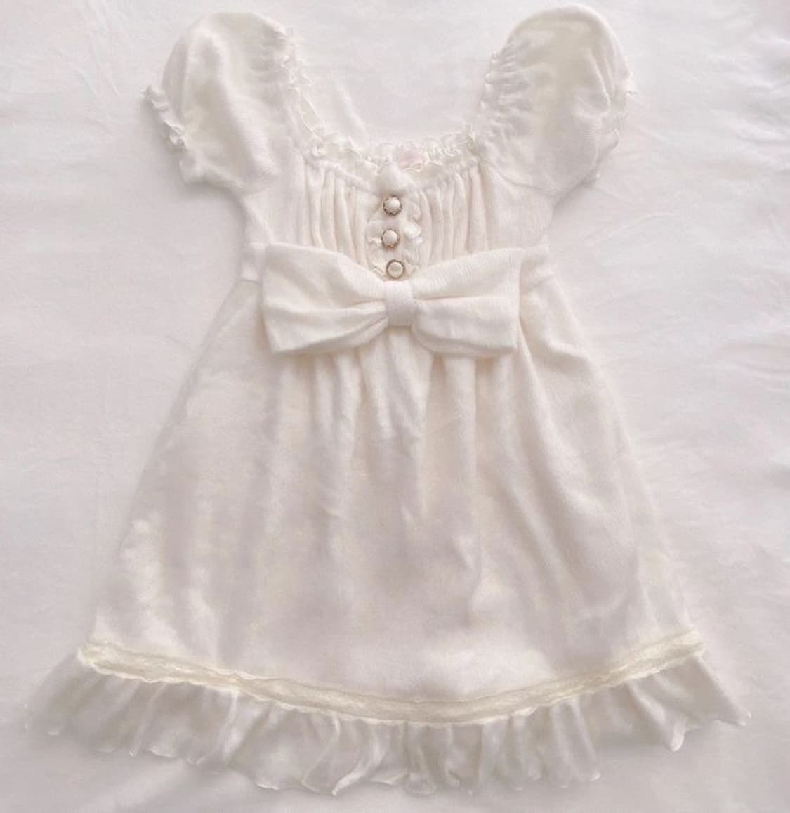 리즈리사 Lizlisa 화이트 리본 원피스 핀터깔 갸루 히메 오네 로걀 상품이미지1