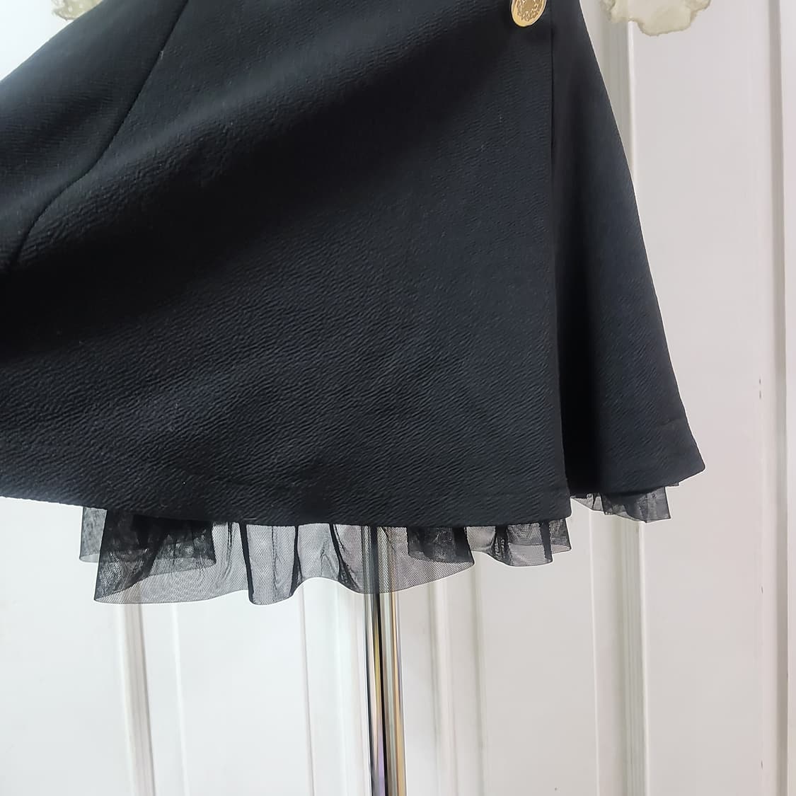 섹시 미니 미디 원피스 블랙 레이스 블레이져 원피스 7부 소매 상품이미지2