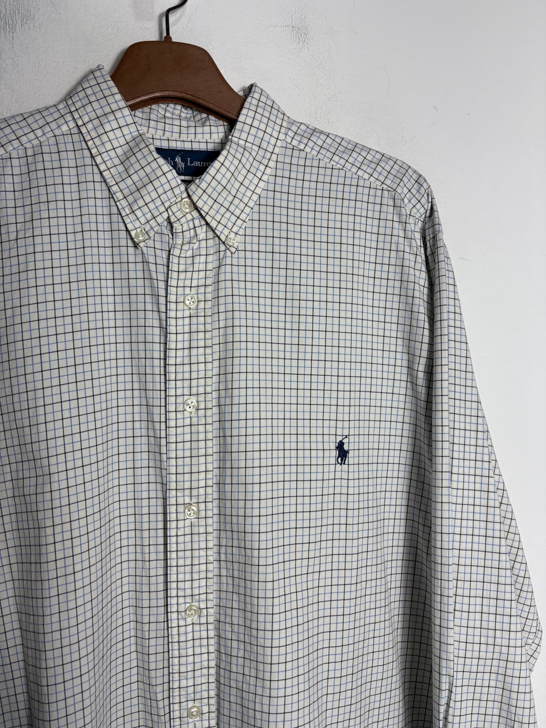 폴로 빅사이즈 클래식 핏 체크 셔츠 XLT 상품이미지3