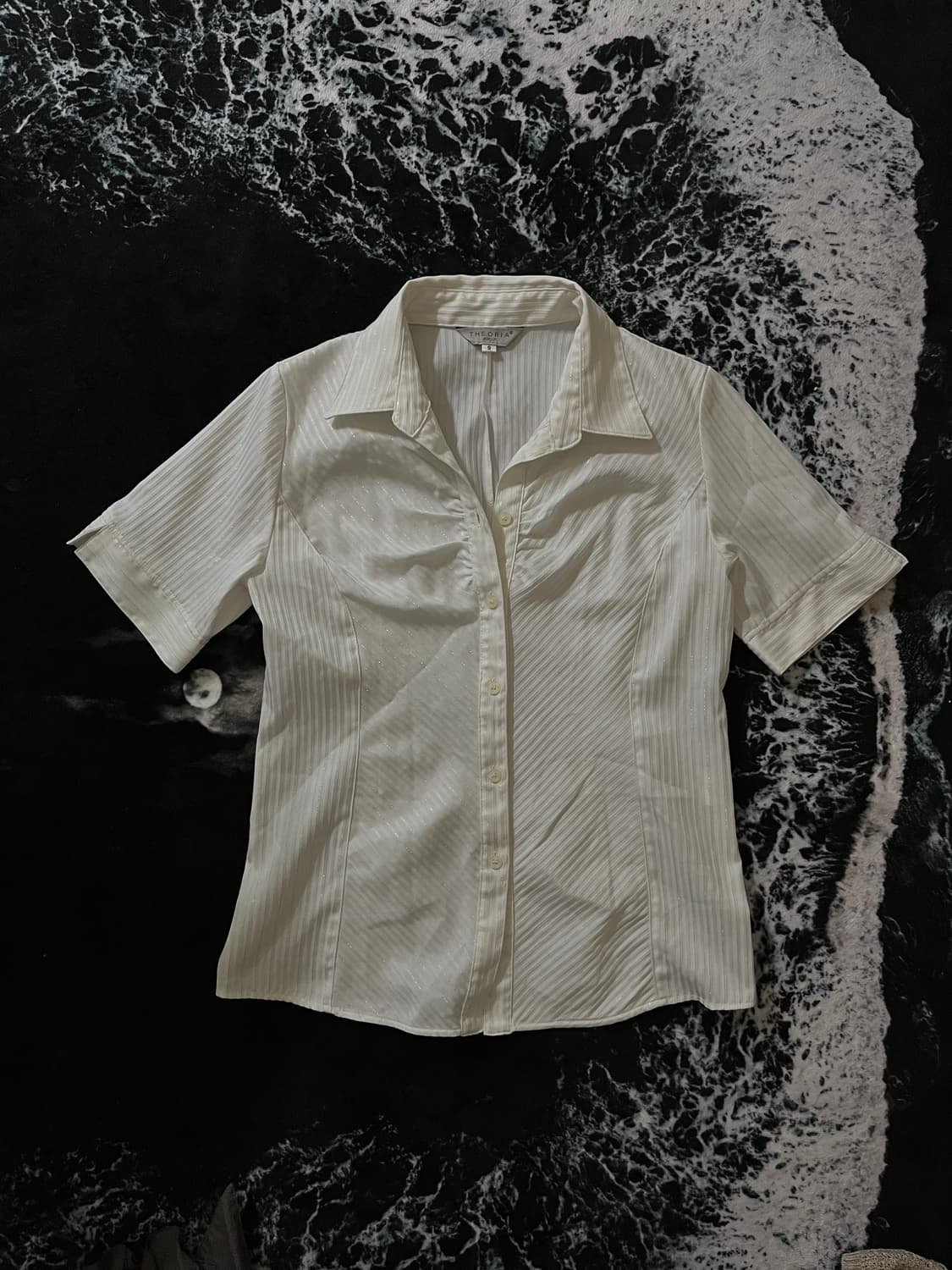 화이트 셔링반팔셔츠 상품이미지1