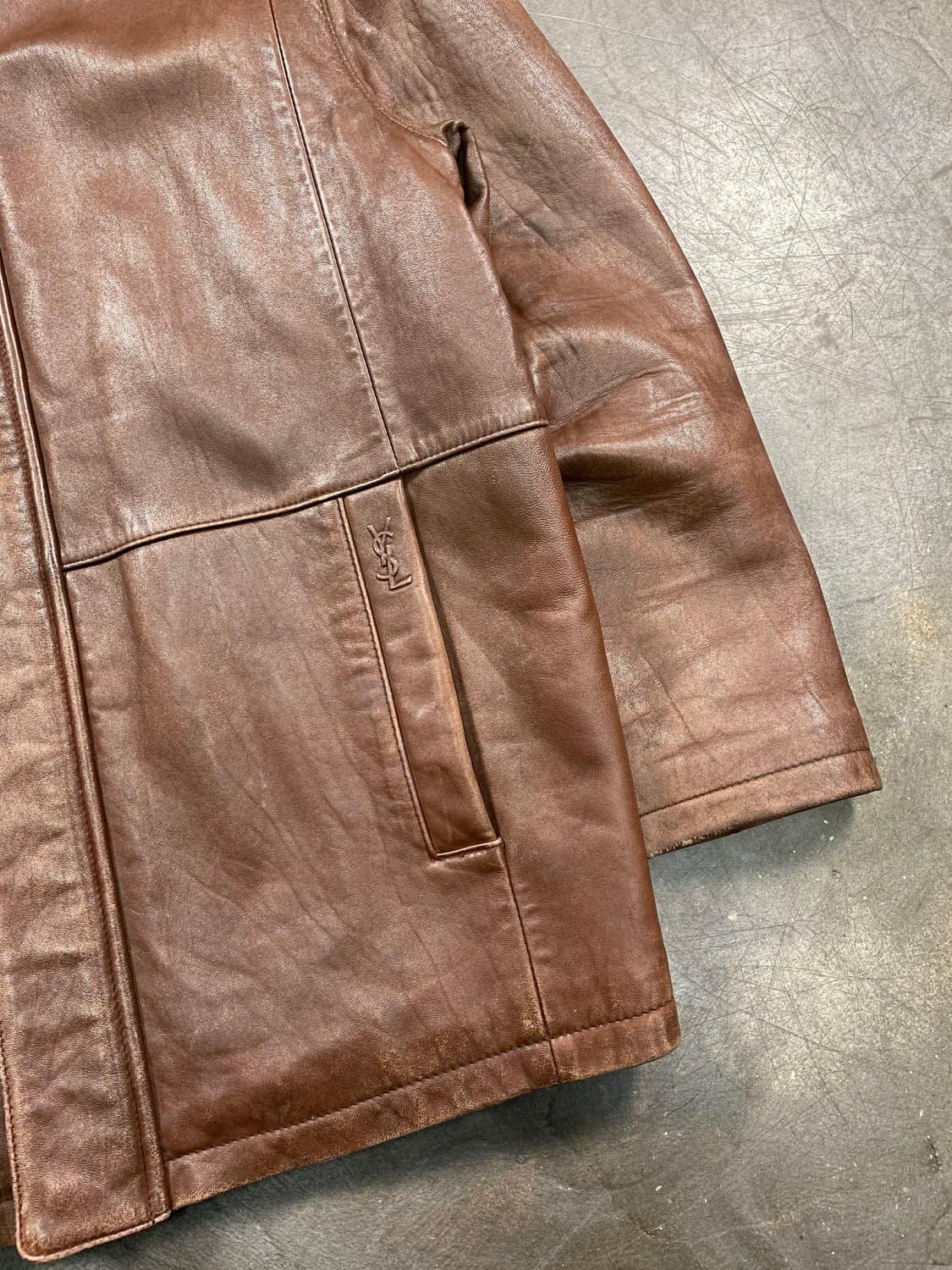 90s YSL 렘스킨 자켓 상품이미지2