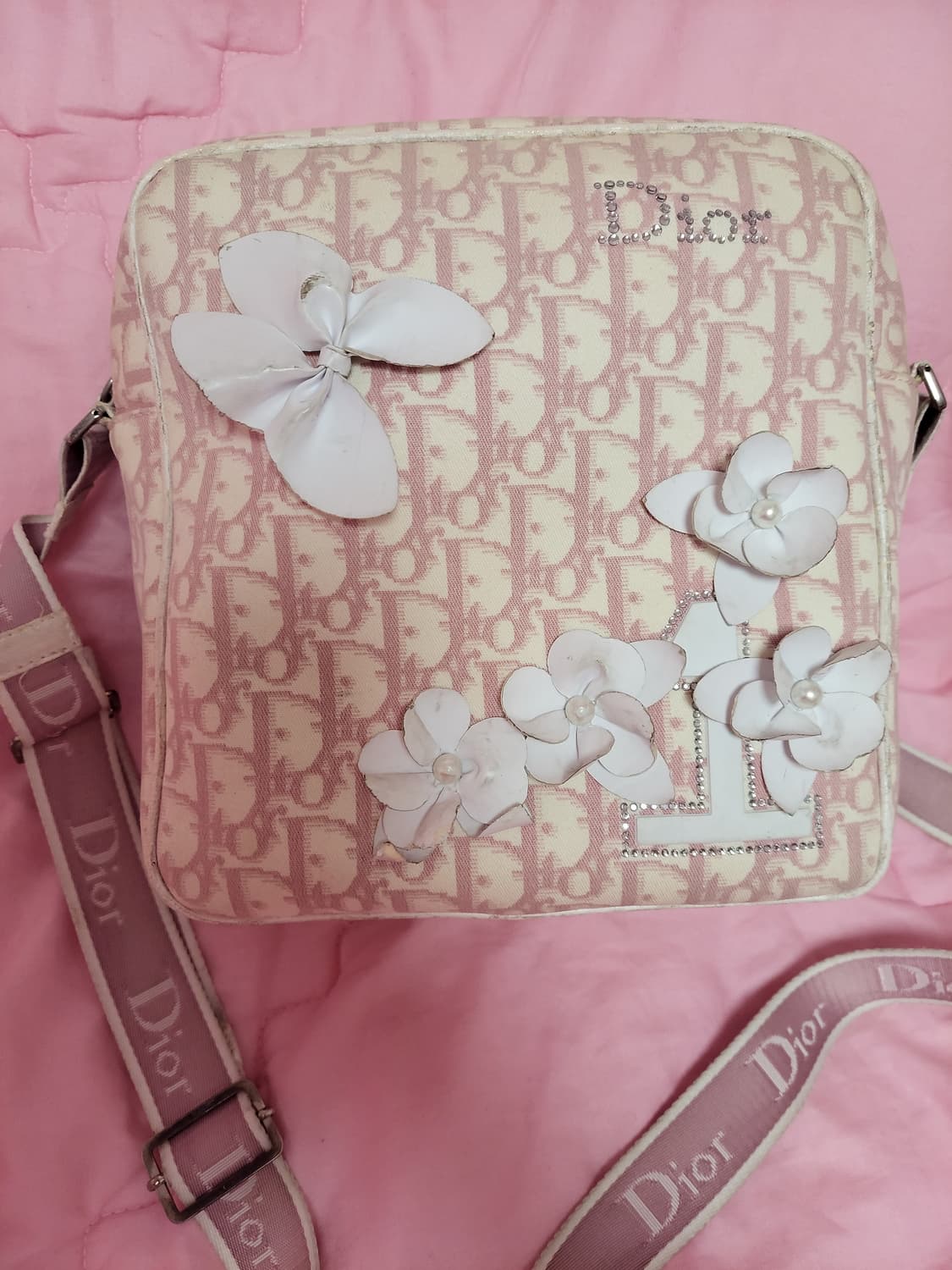 정품)급처상태양호!디올 오블리크핑크공주가방 숄더크로스백걸리백히메갸루양산형 상품이미지5