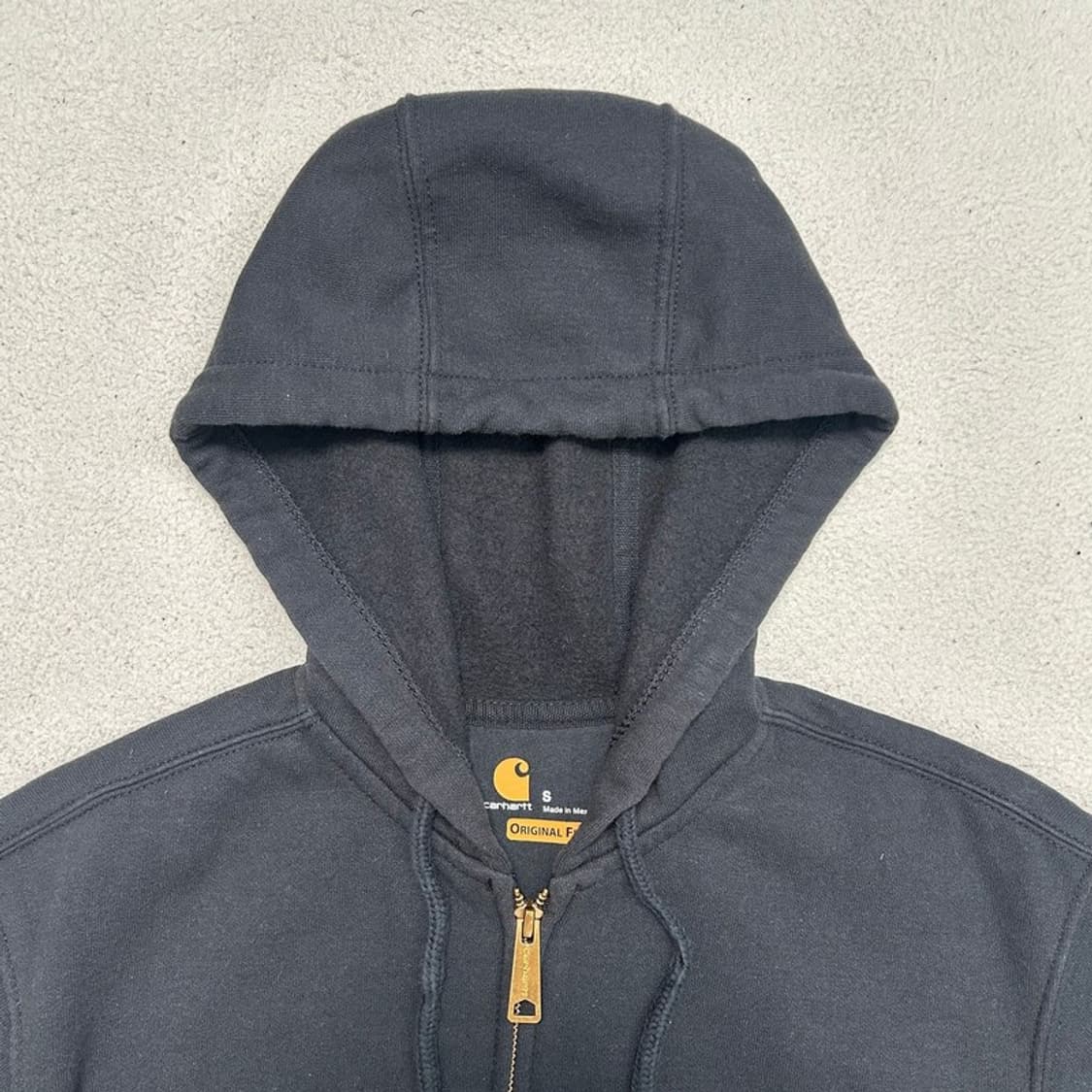 칼하트 루즈핏 미드웨이트 후드집업 블랙 S 상품이미지3