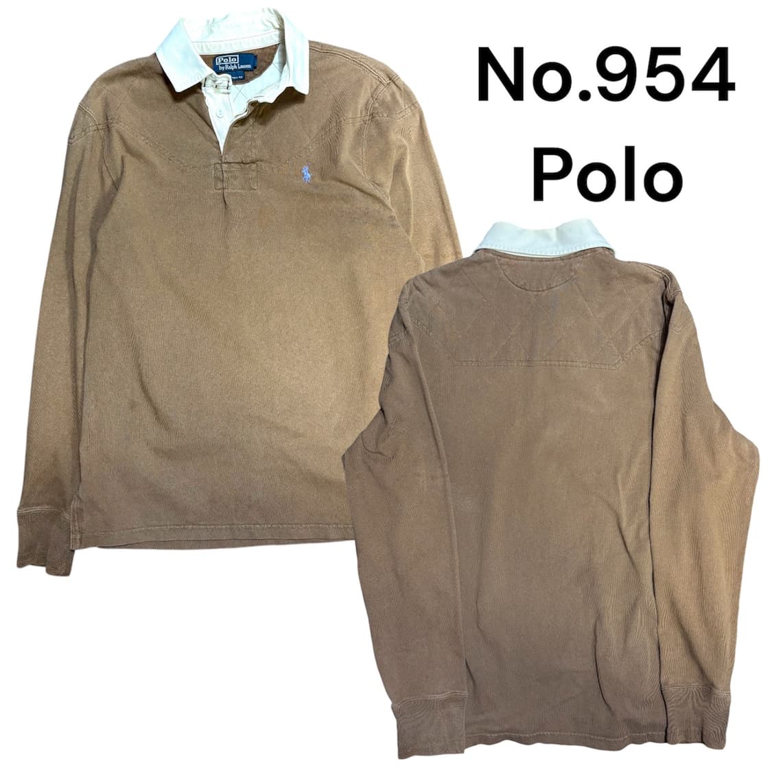 00s 폴로 랄프로렌 브라운 럭비티 커스텀핏 pk 상품이미지1