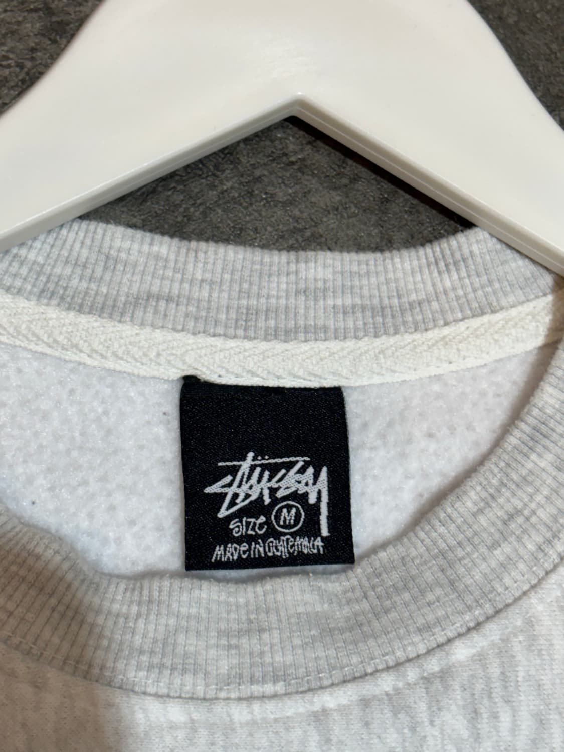 스투시 베이직 크루넥 애쉬헤더 기모 맨투맨 M사이즈 상품이미지5