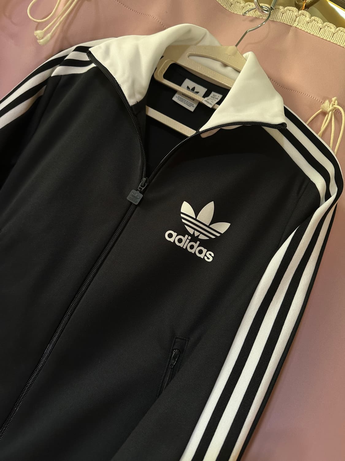 아디다스져지 아디다스 베켄바우어 트랙탑 블랙 불꽃져지 라지사이즈 집업 상품이미지1