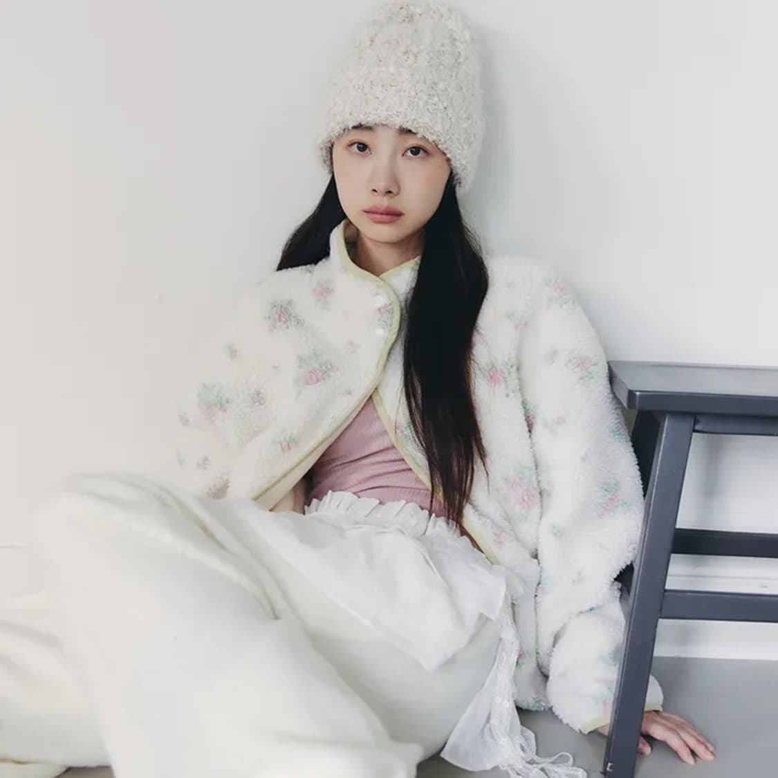 셀리테일즈 플라워 리버시블 플리스 자켓 상품이미지1