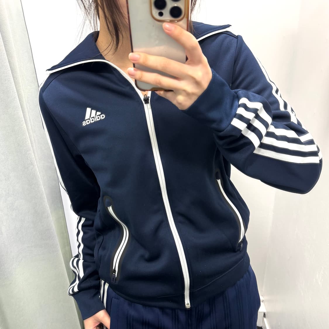 아디다스 네이비 화이트 트랙탑 져지 상품이미지2