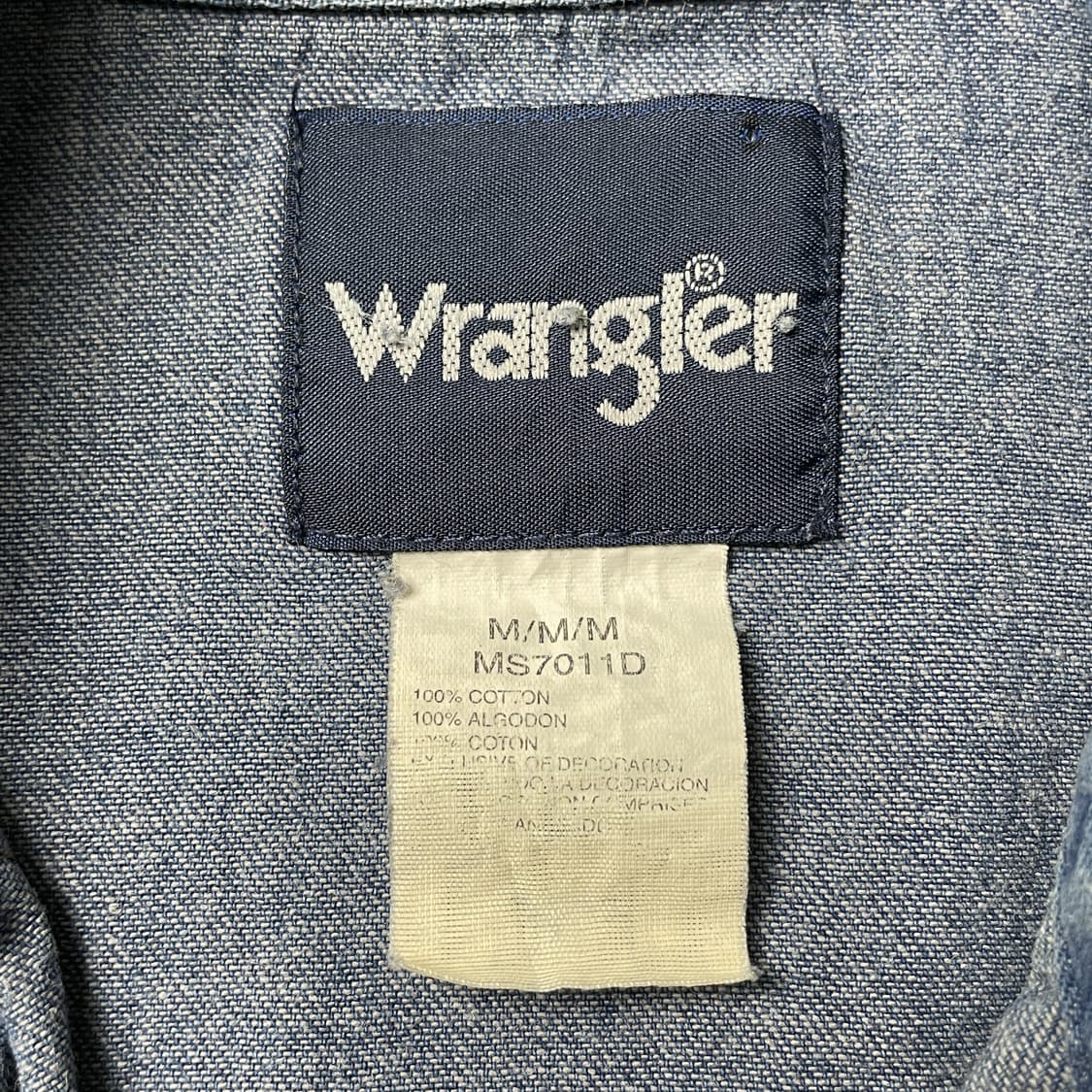 WRANGLER 랭글러 빈티지 웨스턴 데님 셔츠 A00447 상품이미지9