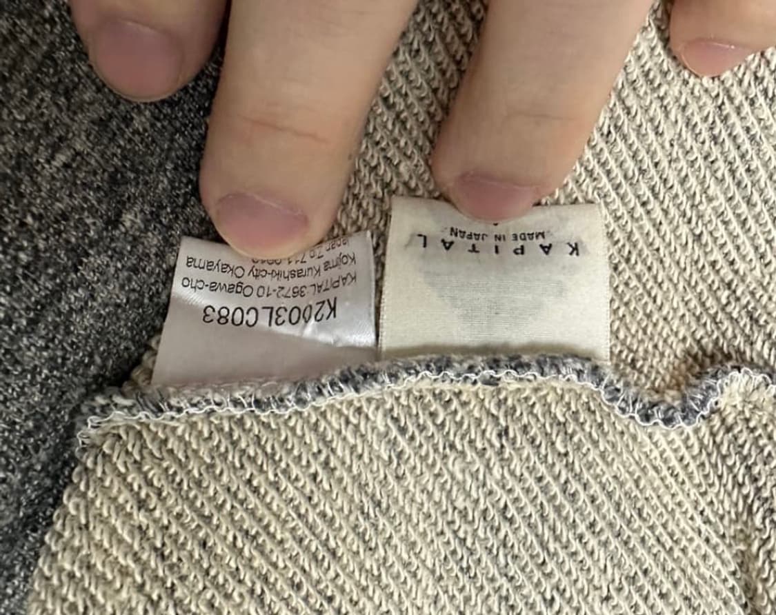 케피탈 플리스 빅 크루넥 스웻 헤더 차콜 상품이미지4