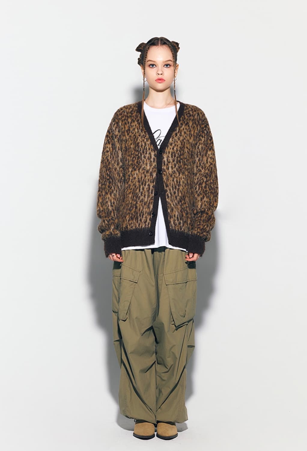 에즈이프캘리) 레오파드 니트 가디건 상품이미지5