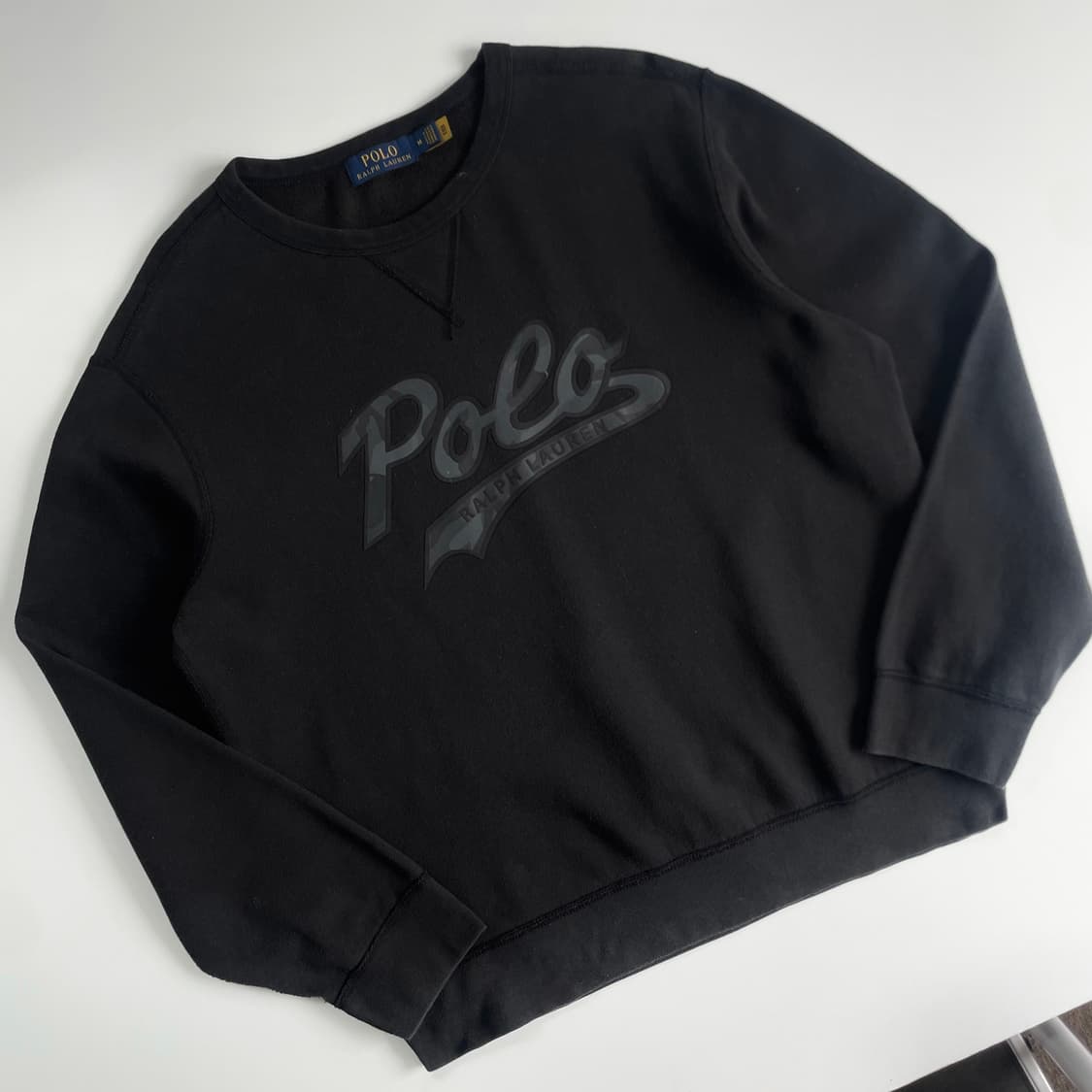 Polo  폴로 Qr신형 스팰아웃 블랙 맨투맨 상품이미지1