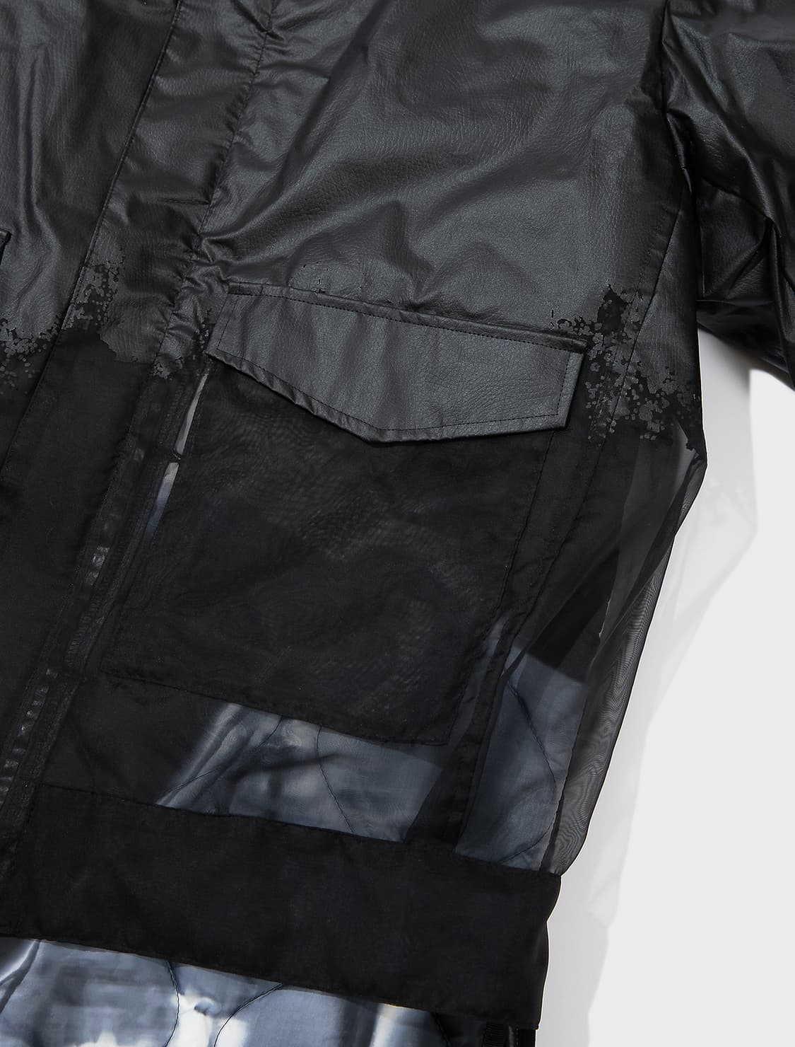 새상품 탁 TAAKK 트랜스페어런트 A-2 플라이트 재킷 블랙  3사이즈 상품이미지6