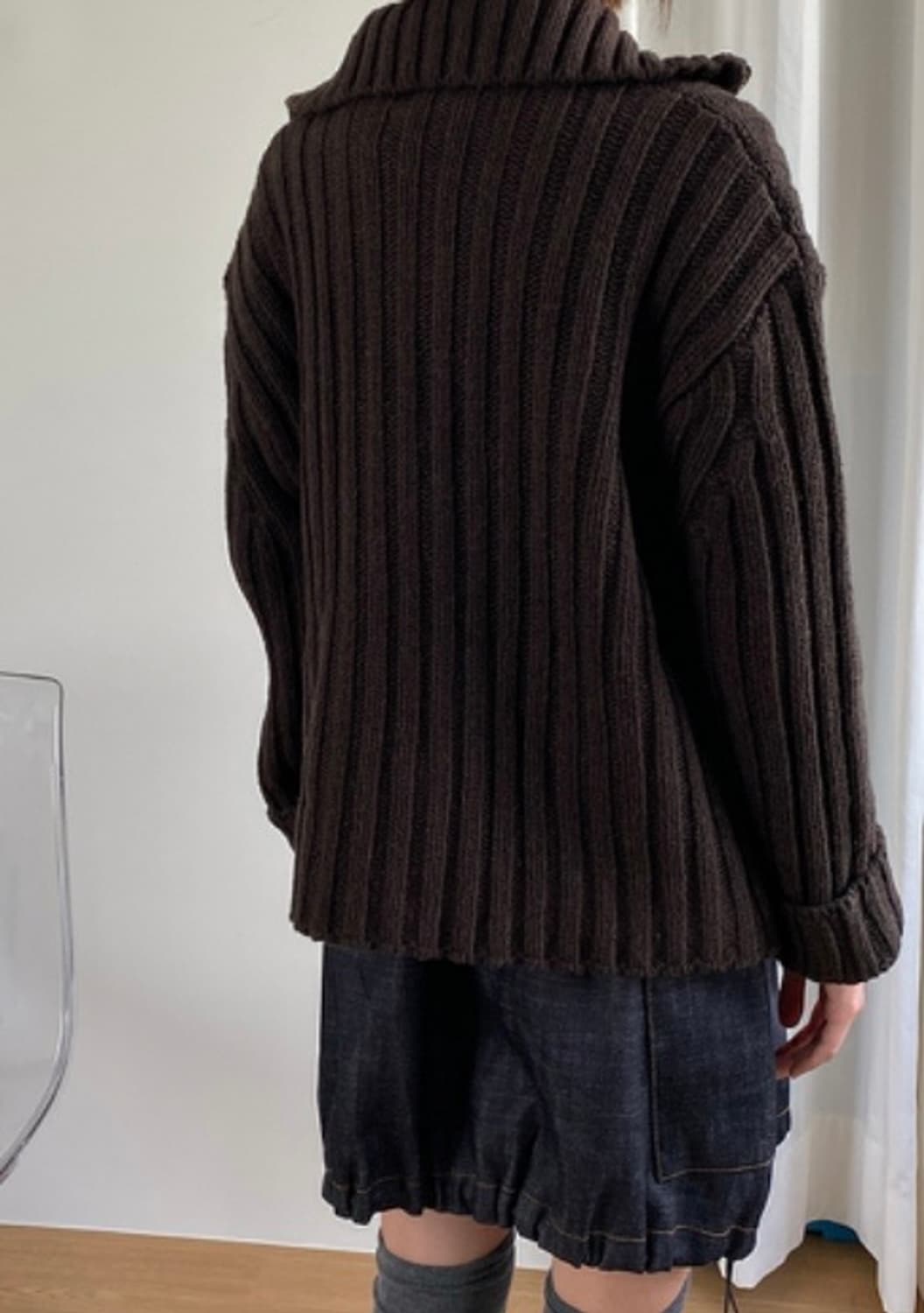 생지 데님 펌킨 스커트 상품이미지4