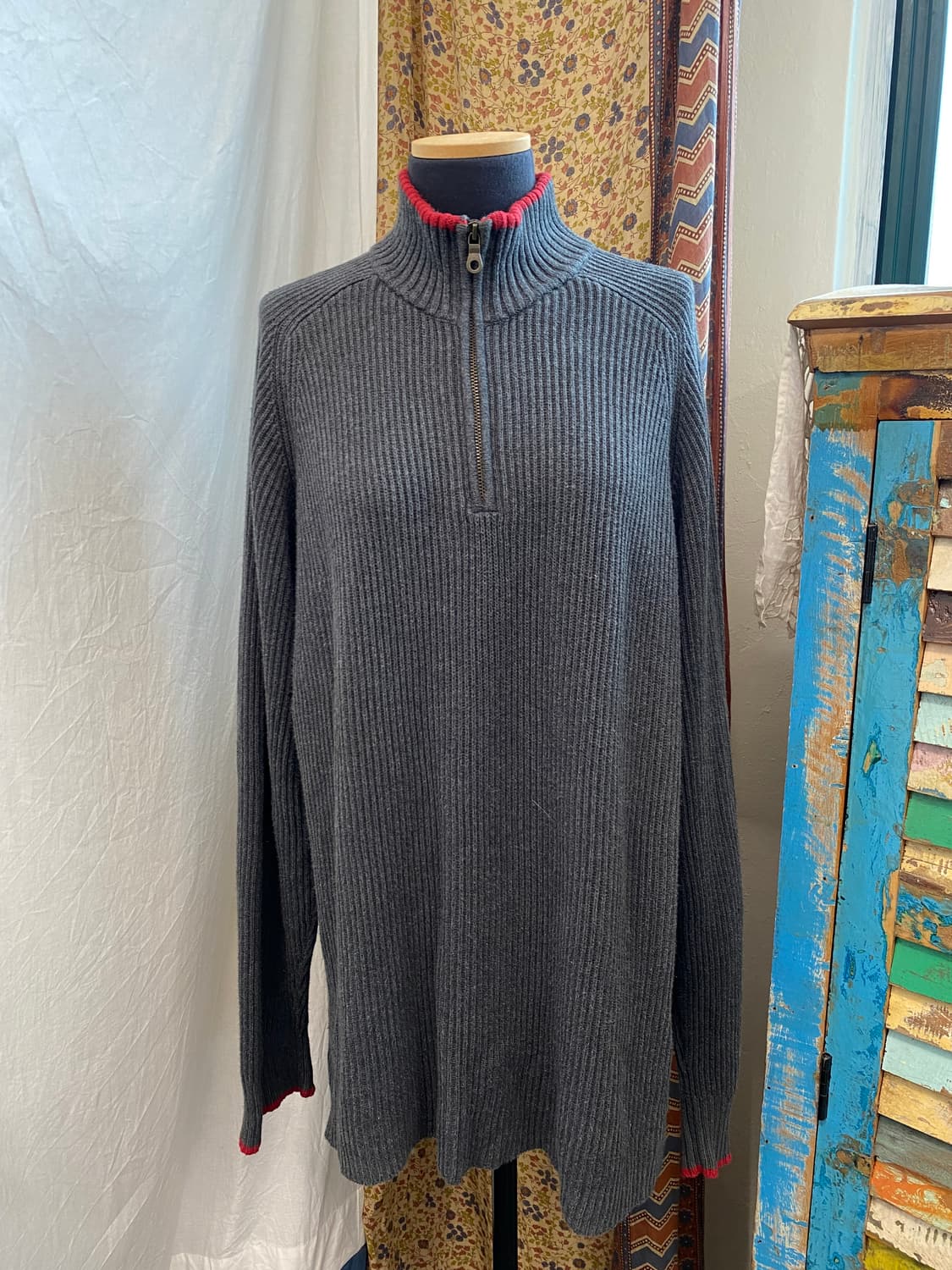 GAP 딥그레이 집업 니트(MEN XL) 상품이미지9
