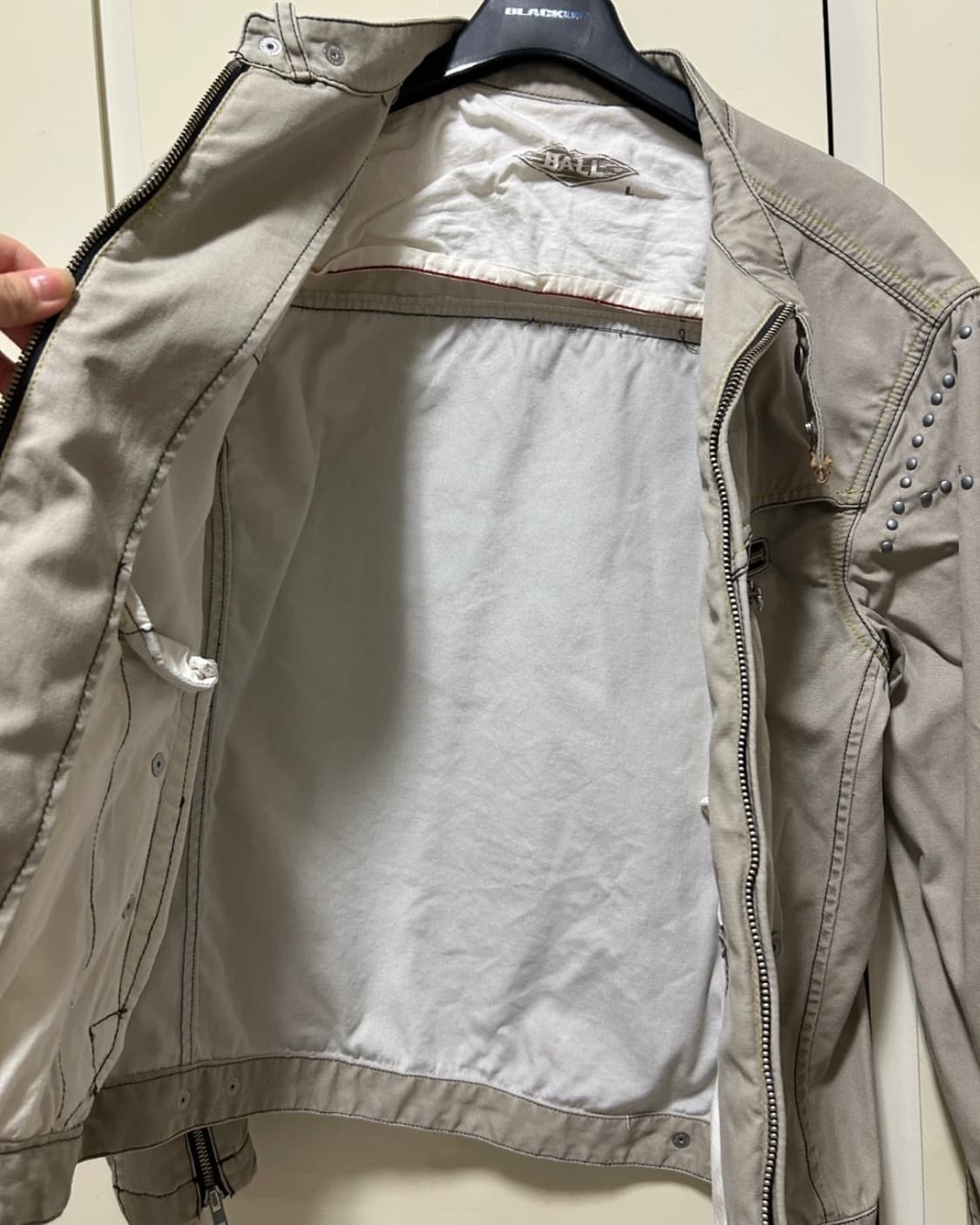 BALL 빈티지 베이지 바이커 자켓 상품이미지4