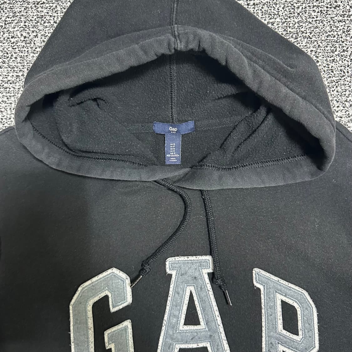 (M추천) GAP 갭 블랙 후드티 상품이미지2