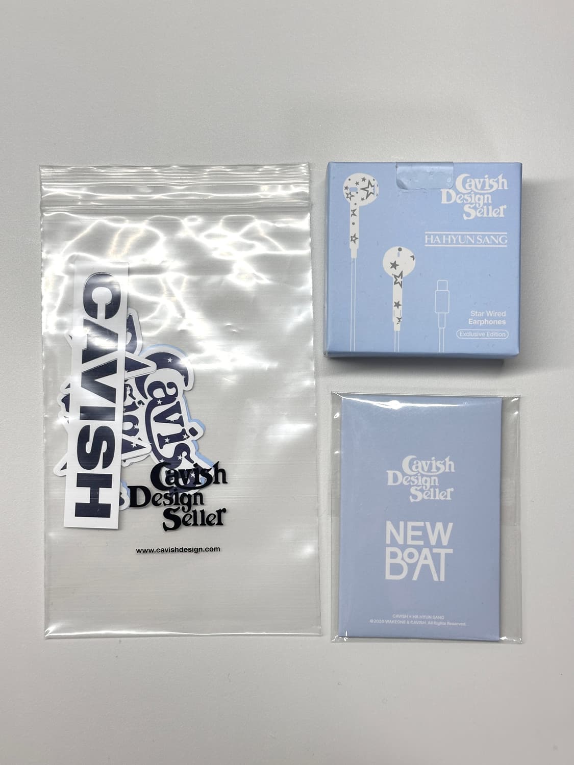 카비시x하현상 이어폰 c타입 블루 단순개봉 새상품(포카o) 상품이미지1