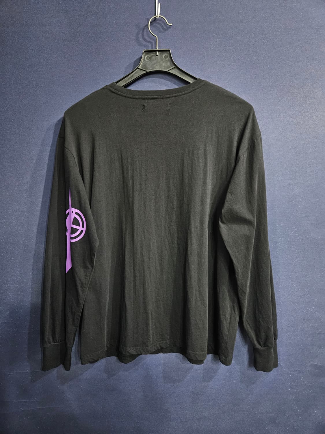 플라스틱 프로덕트 프린팅 블랙 남성 오버핏 90~95 긴팔티셔츠  상품이미지2