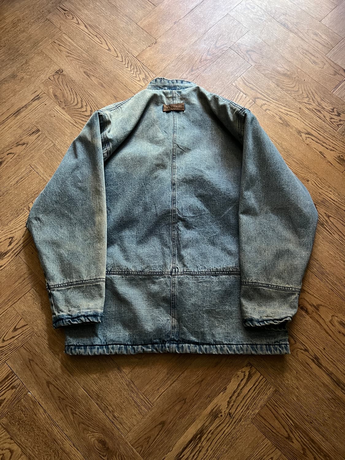 [M]USA 빈티지 체크 라이닝 파이어맨 후크 데님 초어 자켓 상품이미지8