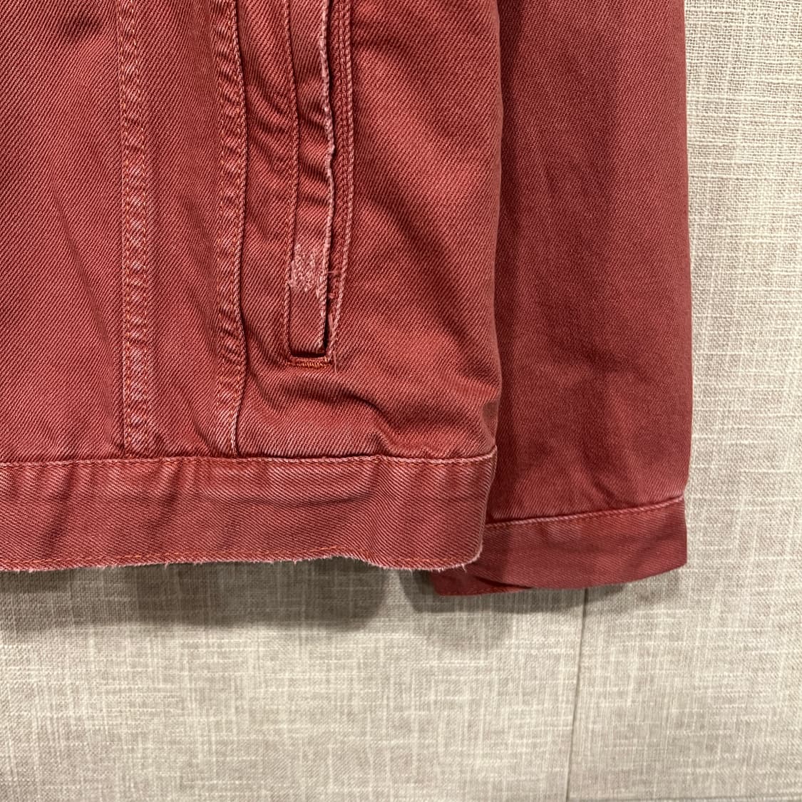 ZARA 자라 데님 트러커 자켓 버건디 W 상품이미지3